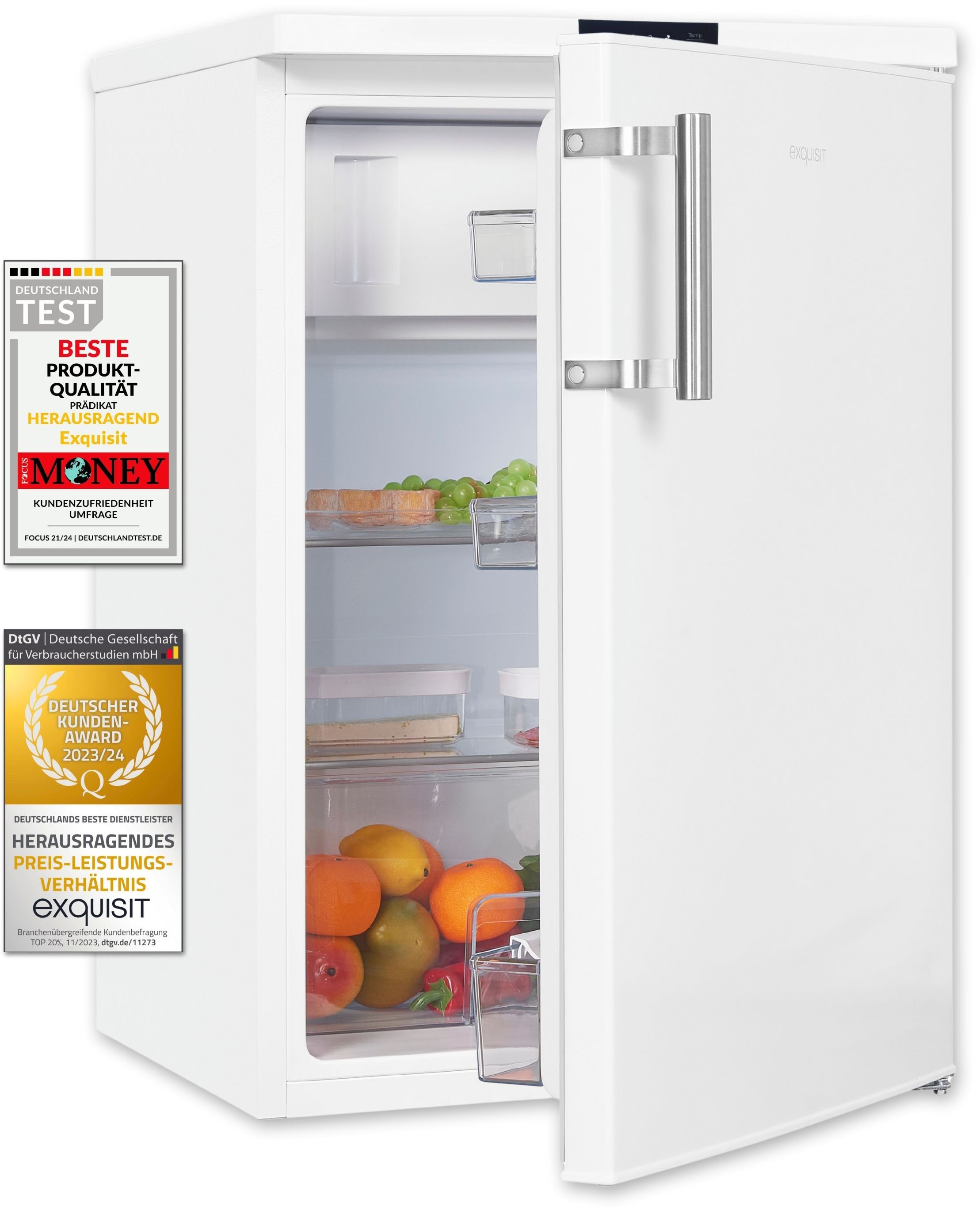 exquisit Kühlschrank »KS16-4-HE-010D weiss«