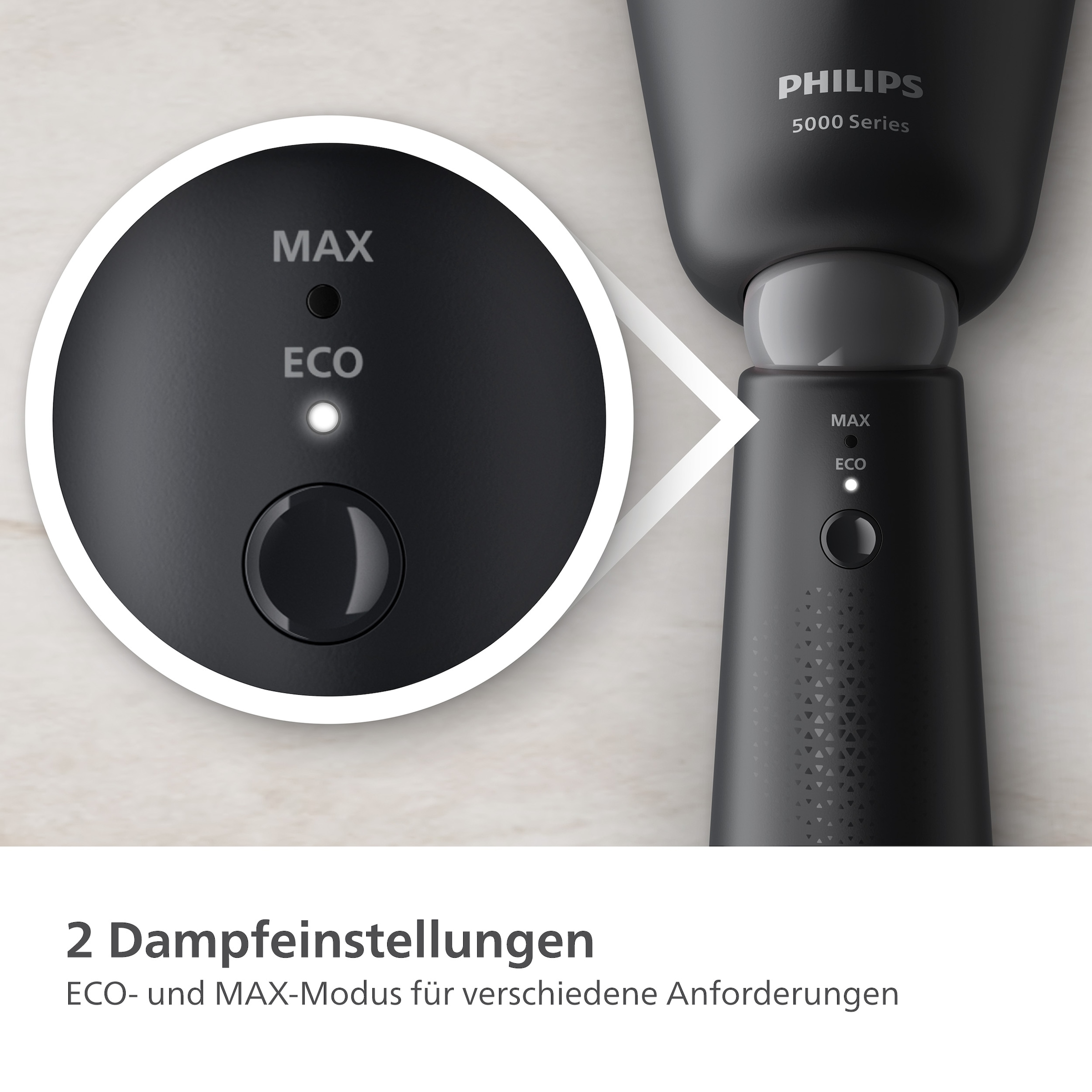 Philips Dampfbürste »STH5030 "Styler", 120 ml und 200 ml Wassertank, Metallplatte«, 1400 W, Steamer im schlanken Design; 2-in-1 Handschuh, Tasche, Stylemat inkl.