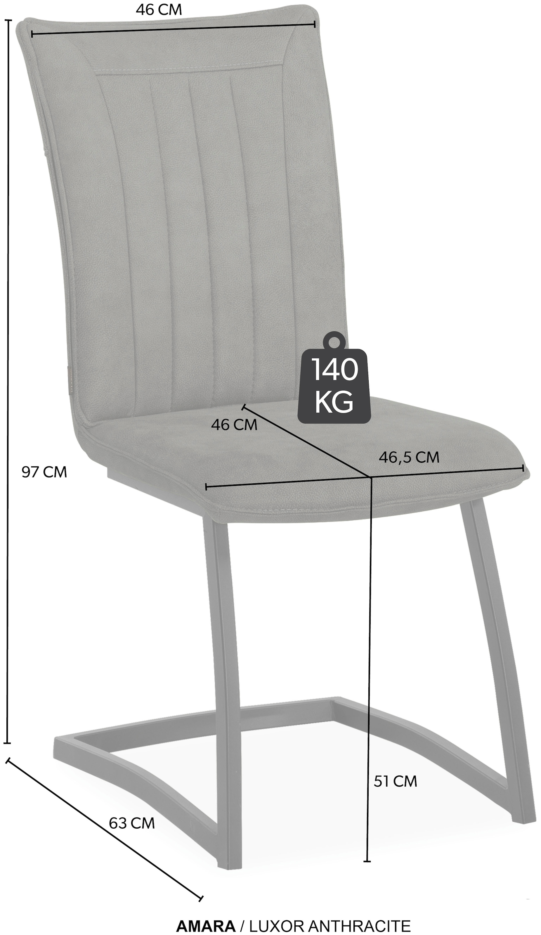 OMG Design Freischwinger »Amara«, (Set), 1 St., Stoff, Esszimmerstuhl, Küchenstuhl, pflegeleichter Bezug
