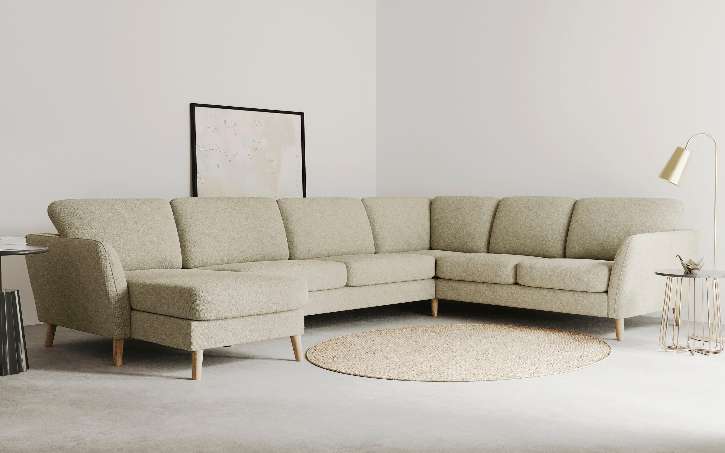 Home affaire "MARSEILLE XXL 349cm, U-Form, Ottomane rechts/links wählbar" M günstig online kaufen