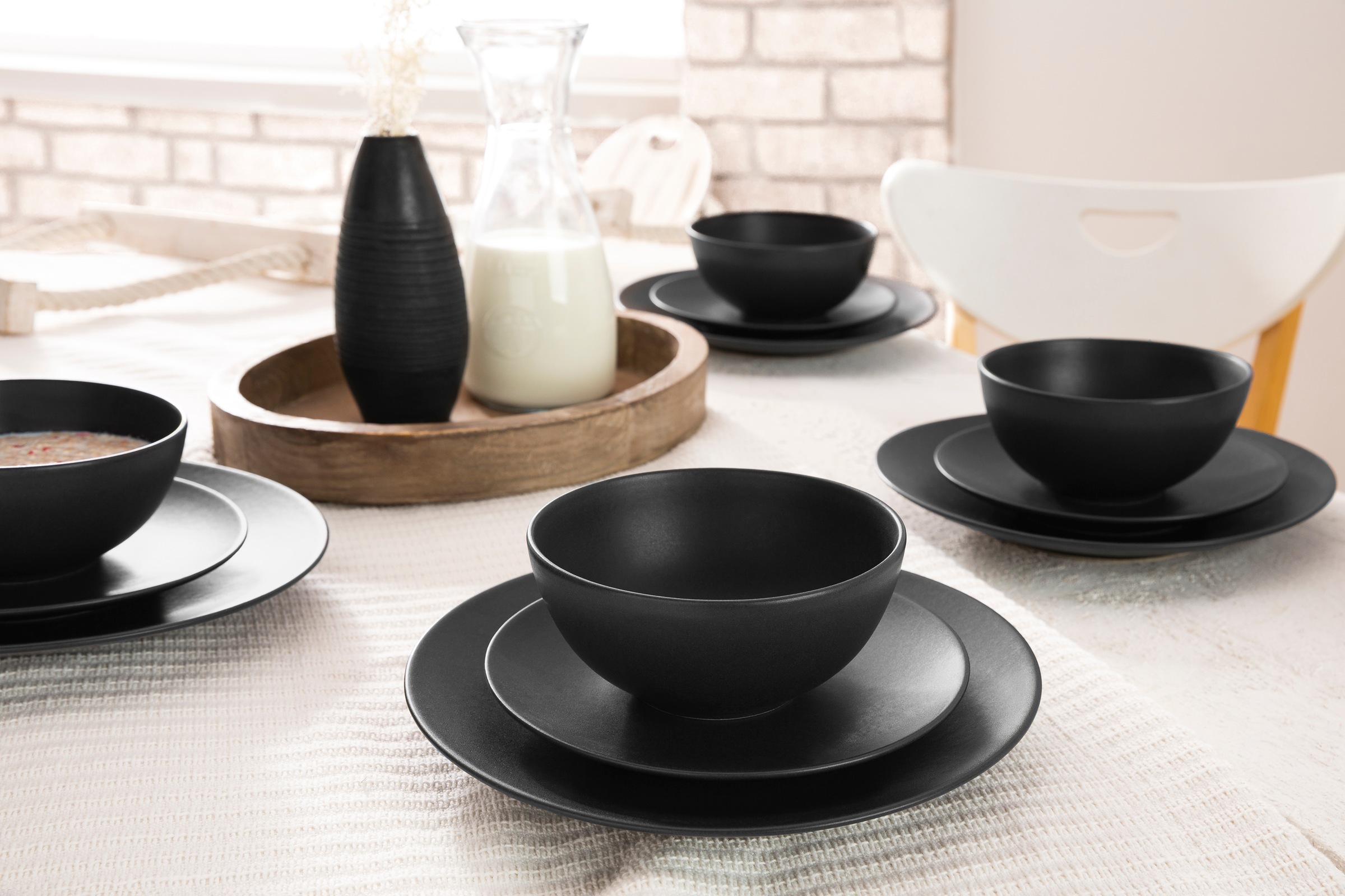my home Tafelservice »Geschirr-Set Gustaf«, (Set, 12 tlg., je 4 Speise-, Ø günstig online kaufen