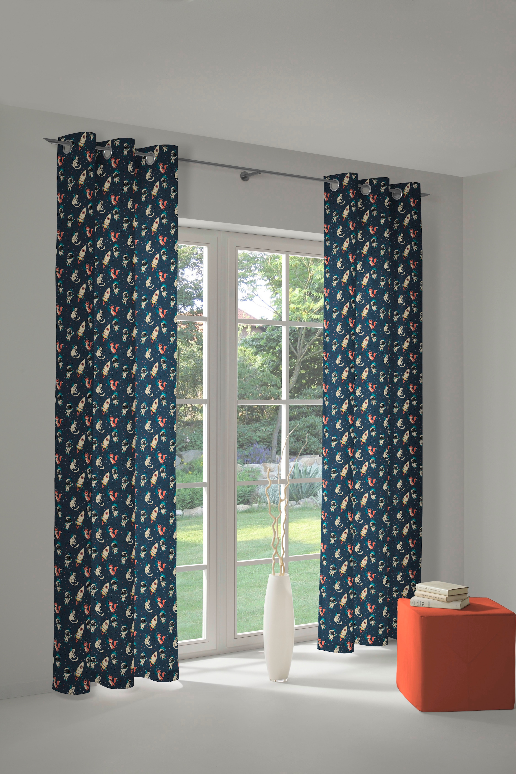 Adam Vorhang »Space« Ösen 1 Stk. tlg. aus 100% Bio-Baumwolle günstig online kaufen