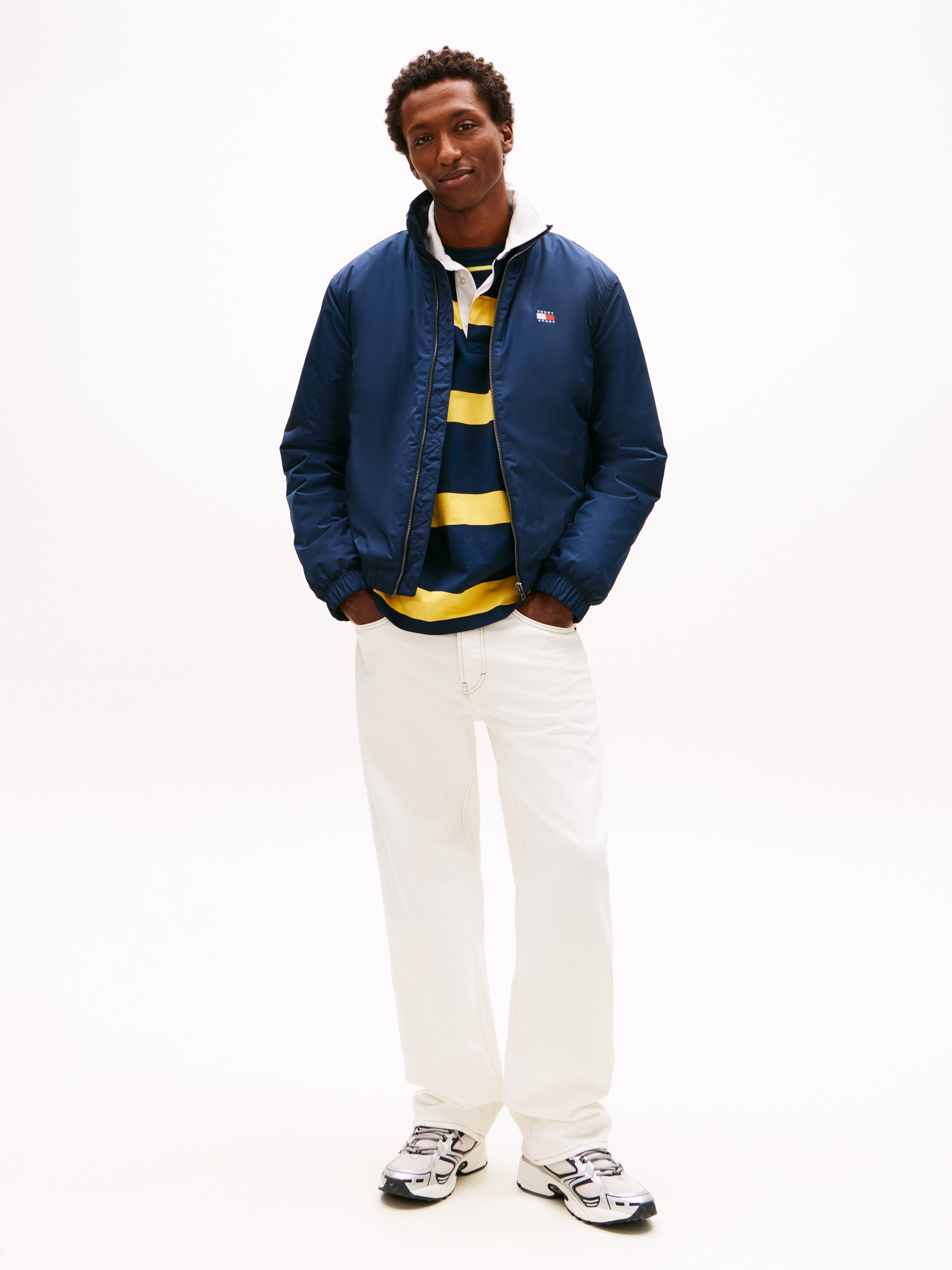 Tommy Jeans Blouson »TJM ESSENTIAL PADDED JACKET EXT«, Freizeitjacke, Übergangsjacke glänzend, Stretchbündchen, Stehkragen