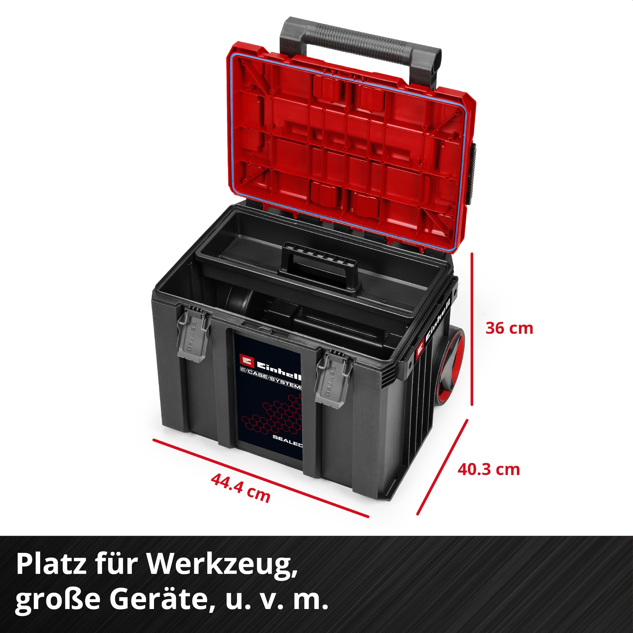 Einhell Werkzeugkoffer »E-Case Rolling Workshop SEALED«