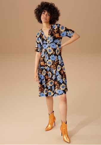 Aniston CASUAL Jerseykleid, mit graphischem Blumendruck - NEUE KOLLEKTION kaufen
