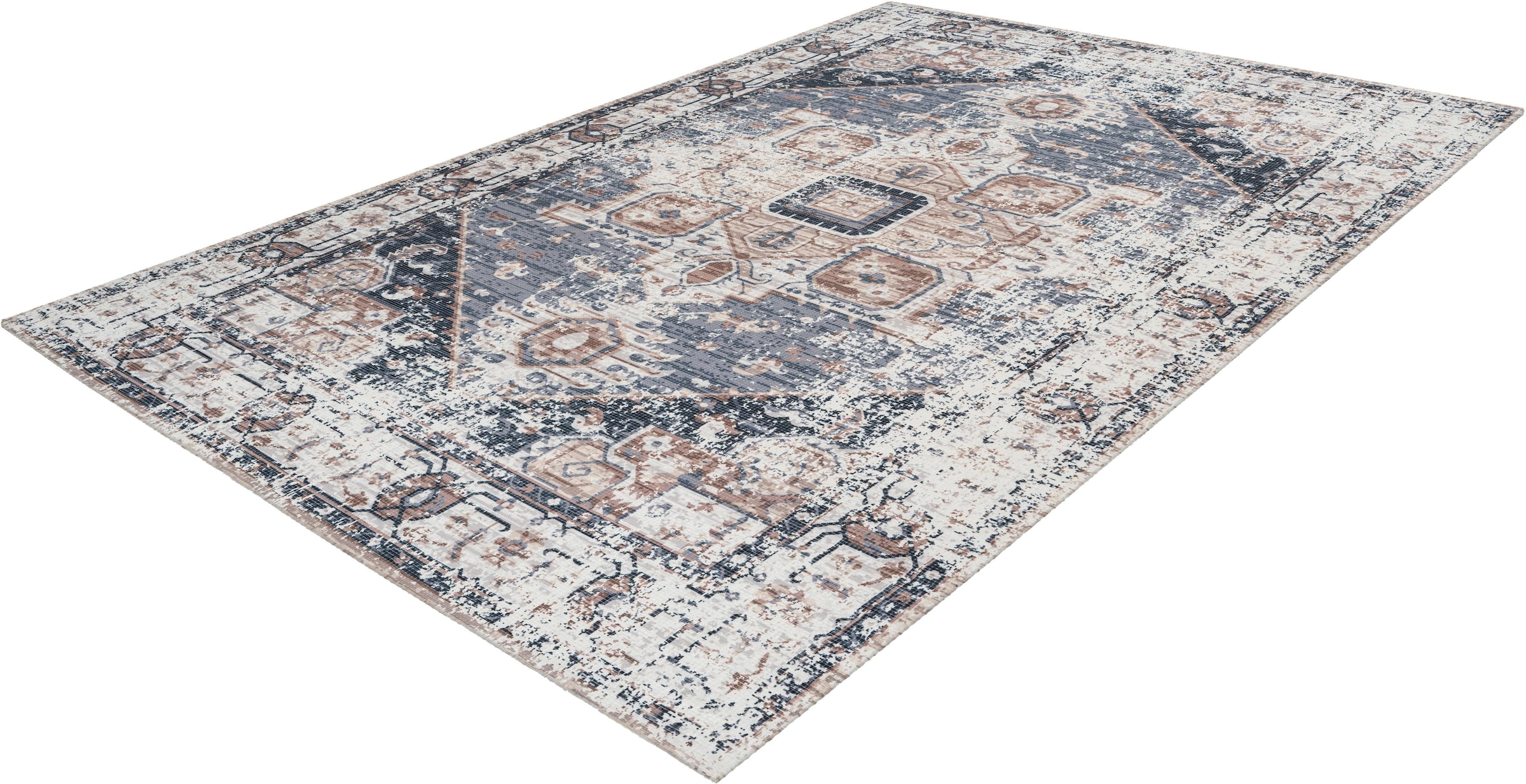 calo-deluxe Teppich »Emin 500«, rechteckig, 10 mm Höhe, reine Baumwolle, Wohnzimmer
