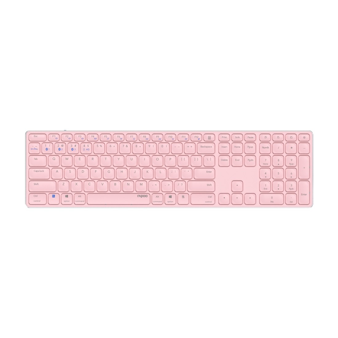 Rapoo Wireless-Tastatur »E9800M kabellose Tastatur, Bluetooth, 2.4 GHz«, (Ziffernblock-Fn-Tasten)