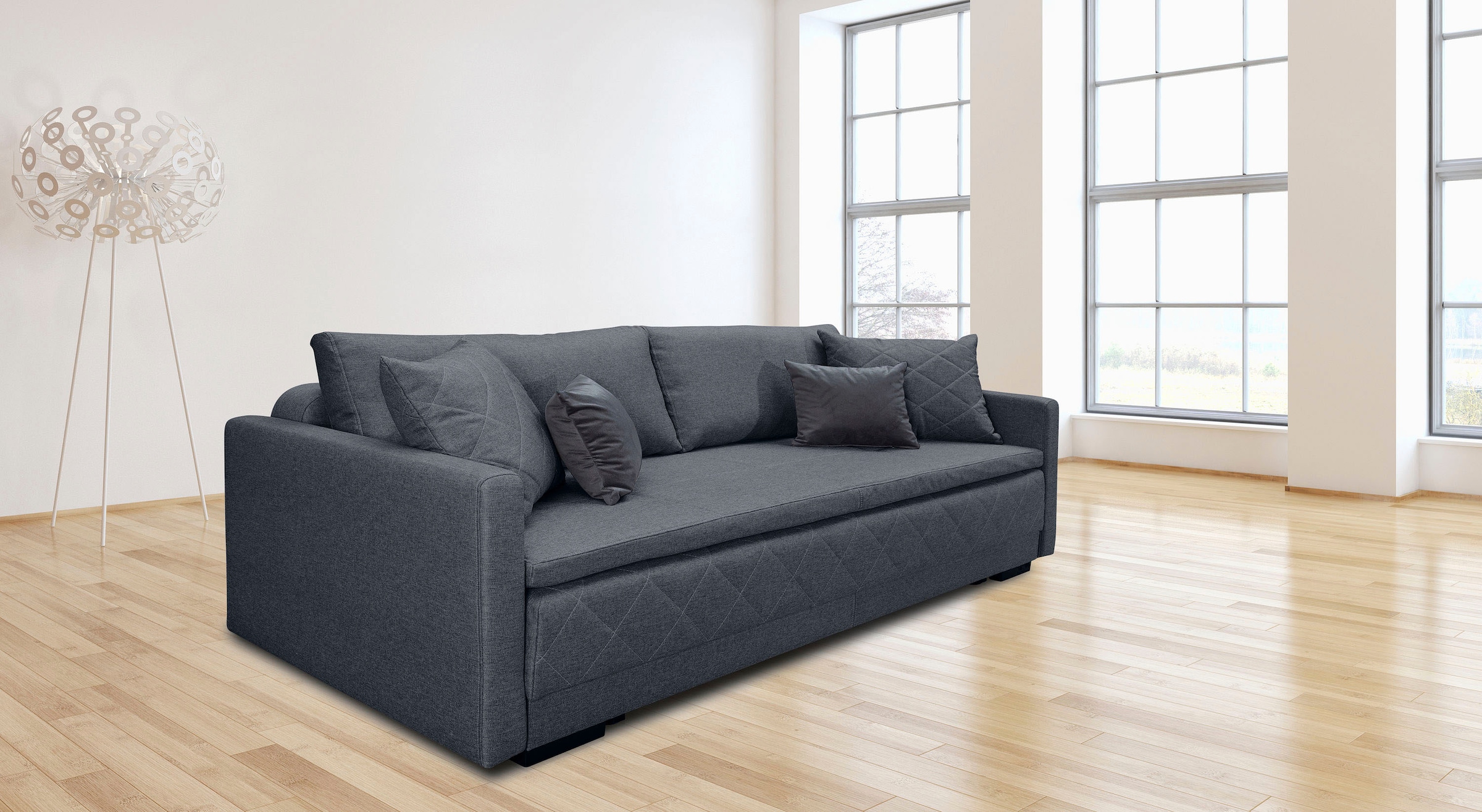 INOSIGN Schlafsofa »Potsdam«, mit Boxspringaufbau, Bettfunktion & Bettkasten, Dauerschlafsofa