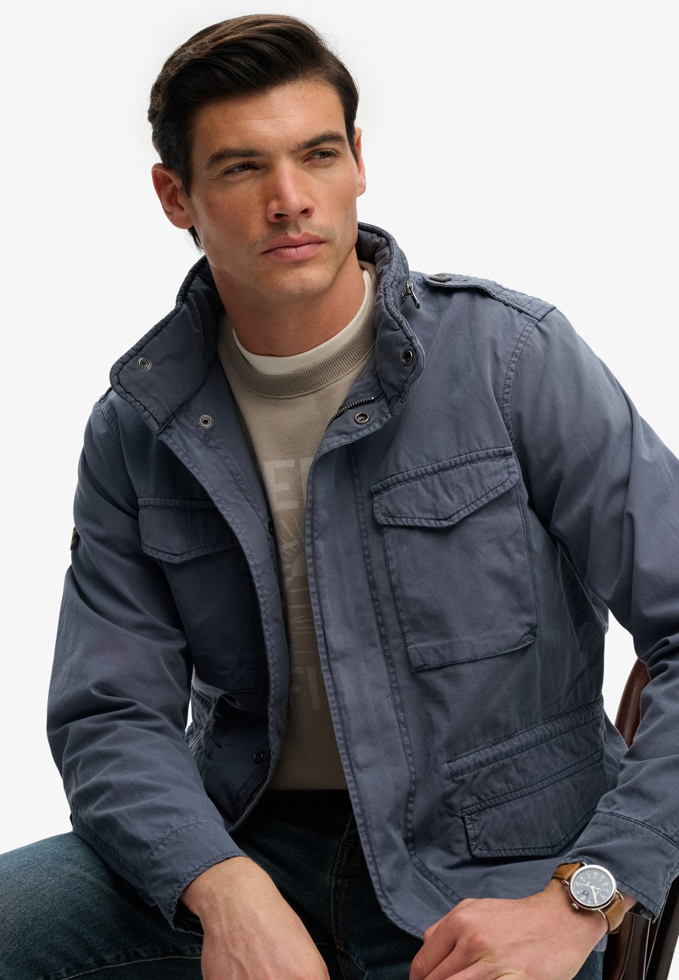 Superdry Parka »COTTON M65 JACKET« ohne Kapuze