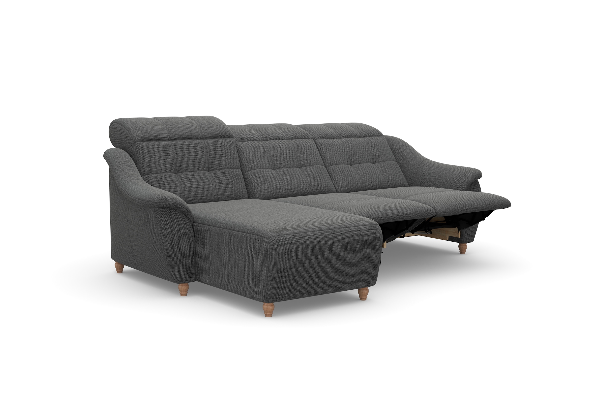 Home affaire Ecksofa »Boston L-Form«, (2 St.), Kopfteilverstellung an jeder Sitzfläche, wahlweise Relaxfunktion