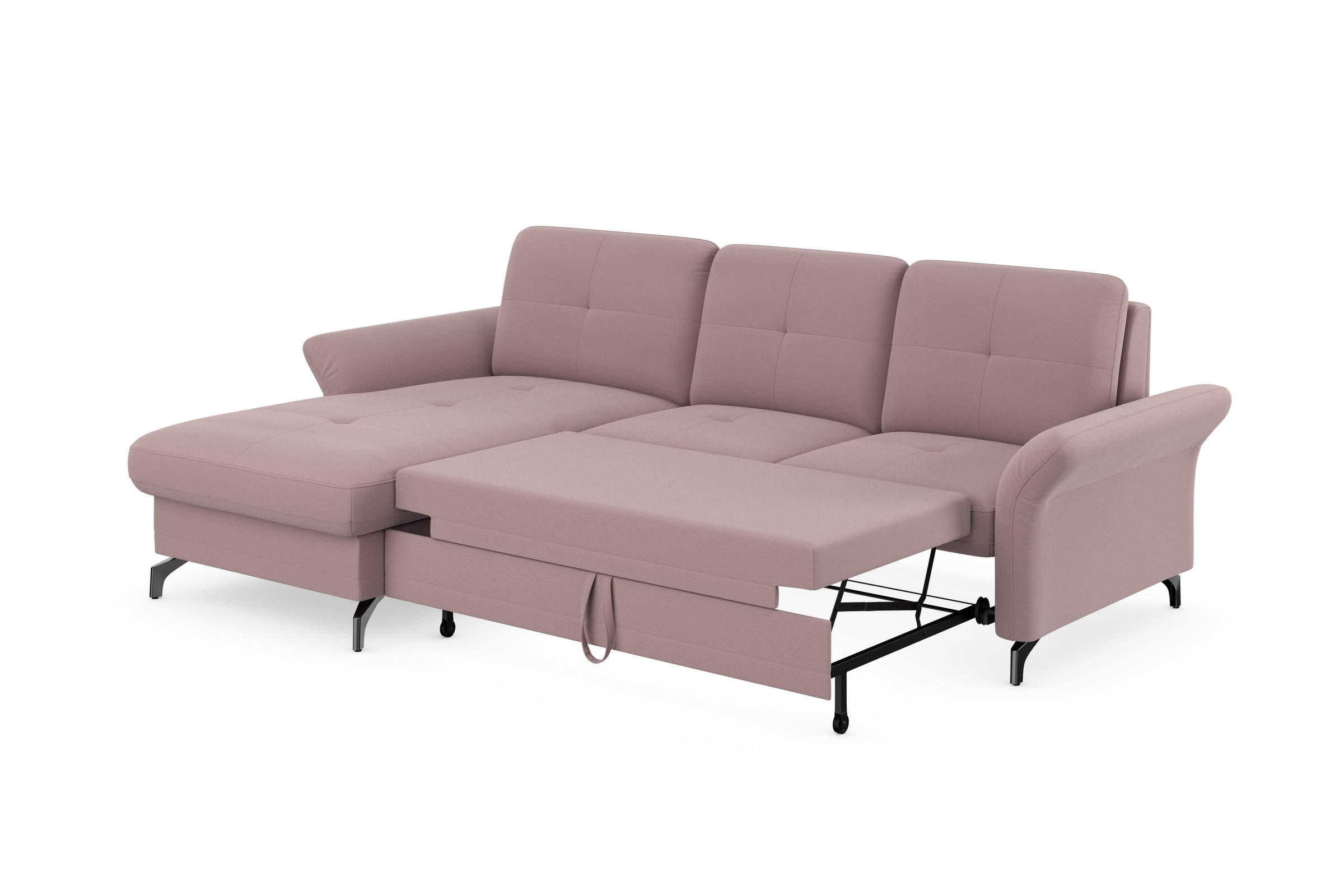 Places of Style Ecksofa »Calando L-Form«, wahlweise mit Bettfunktion, Bettkasten und Armteilfunktion