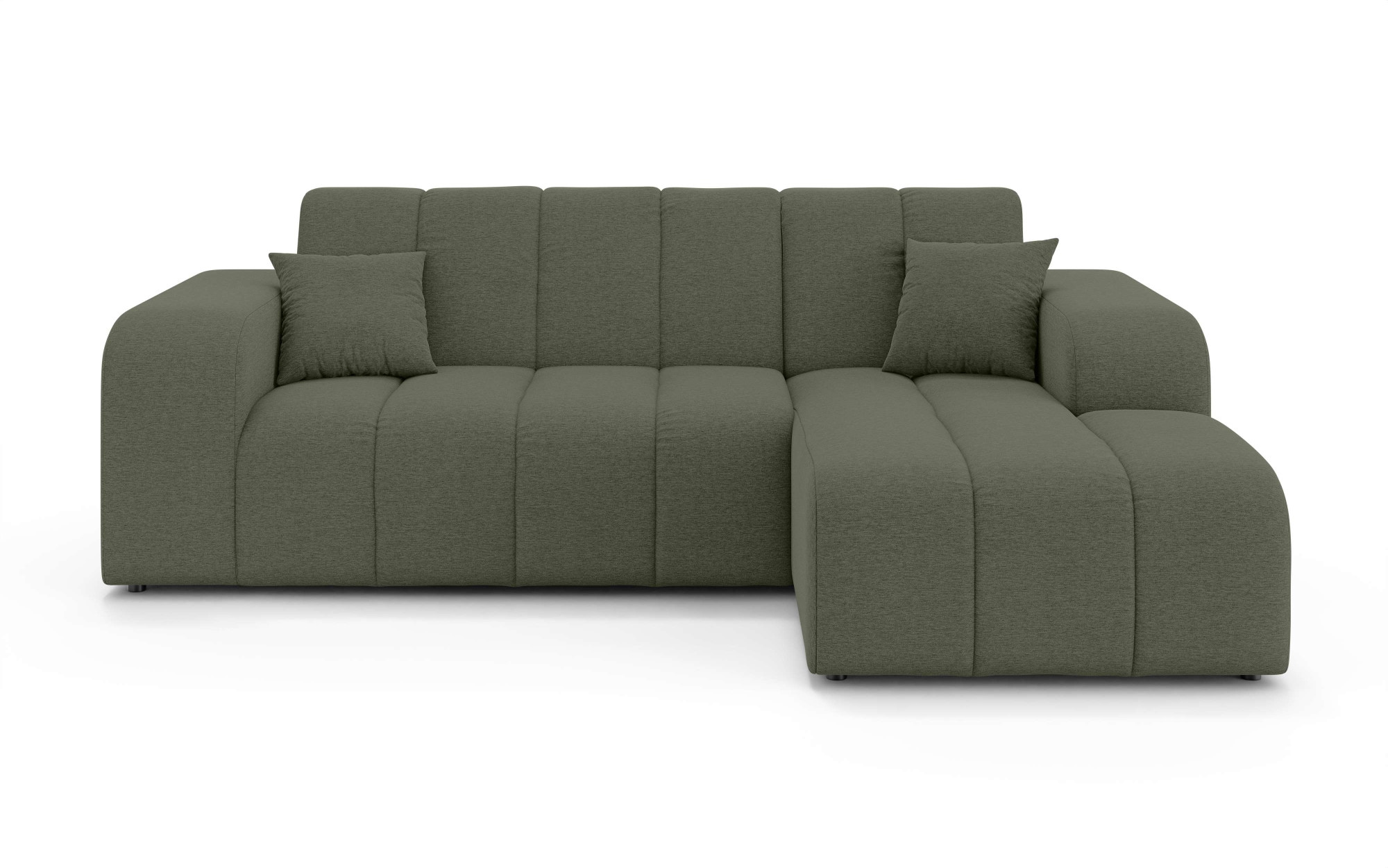 INOSIGN Ecksofa »CASSY L-Form, Schlafsofa mit Bettkasten, Maße B/T/H: 245/165/88 cm«, mit 2 Rückenkissen, Recamiere rechts oder links bestellbar