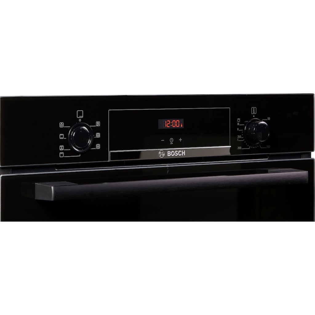 BOSCH Einbaubackofen »HBA533BB1«, 4, HBA533BB1, mit Teleskopauszug nachrüstbar, ecoClean Direct