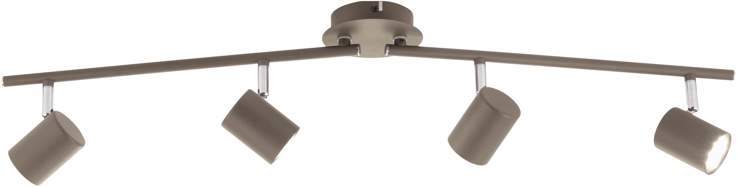 my home LED Deckenleuchte »Maci«, 4 flammig, Leuchtmittel GU10 | Leuchtmittel wechselbar, schlichtes Design, warmweißes LED-Licht, dreh- und schwenkbare Spots