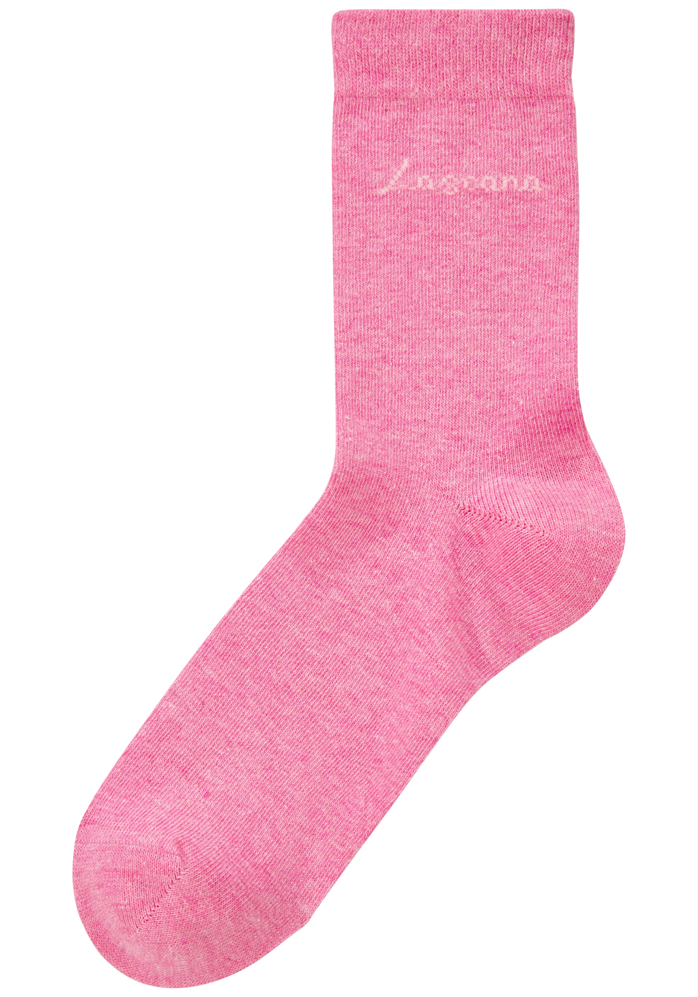 LASCANA Basicsocken »für Damen mit eingestricktem Markenlogo« Box, 7 Stk. tlg. in ansprechender Geschenkbox