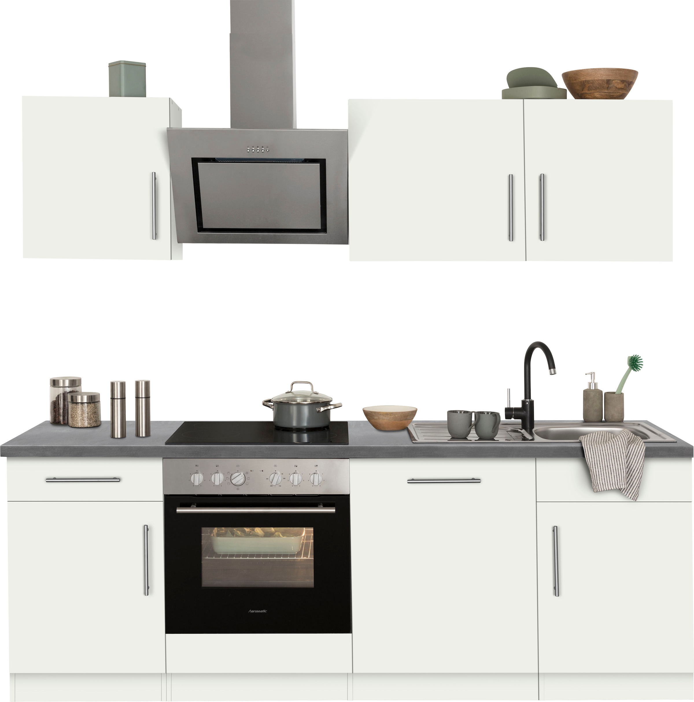 220 wiho »Cali«, E-Geräten, kaufen Hanseatic E-Geräten mit cm mit Küchenzeile auf Raten Breite Küchen