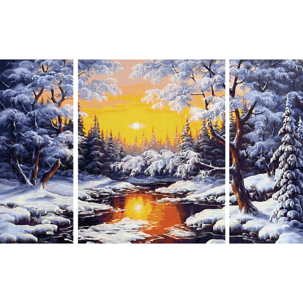 Schipper Malen nach Zahlen »Meisterklasse Triptychon - Ein Wintertraum«