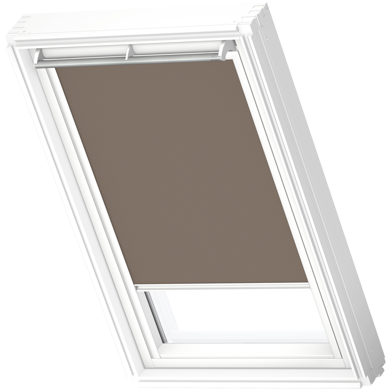 VELUX Verdunklungsrollo »DKL S31 4574S« verdunkelnd Verdunkelung ohne Bohren in Führungsschienen alufarbene Führungsschienen & Griffleiste Nougat +...