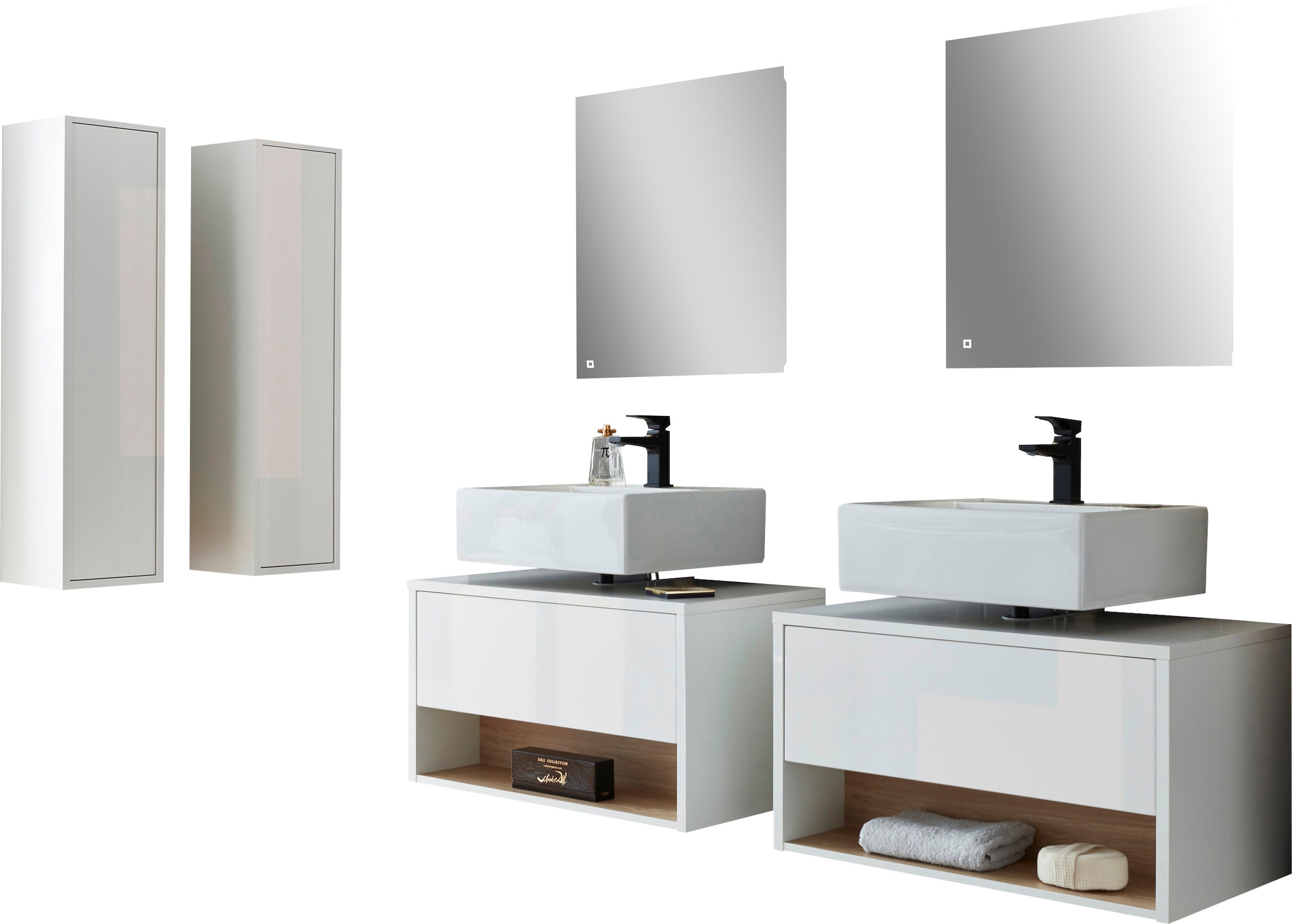 PLACES OF STYLE Badmöbel-Set »Studio Line, Bad im modernen Design, 6-teilig günstig online kaufen