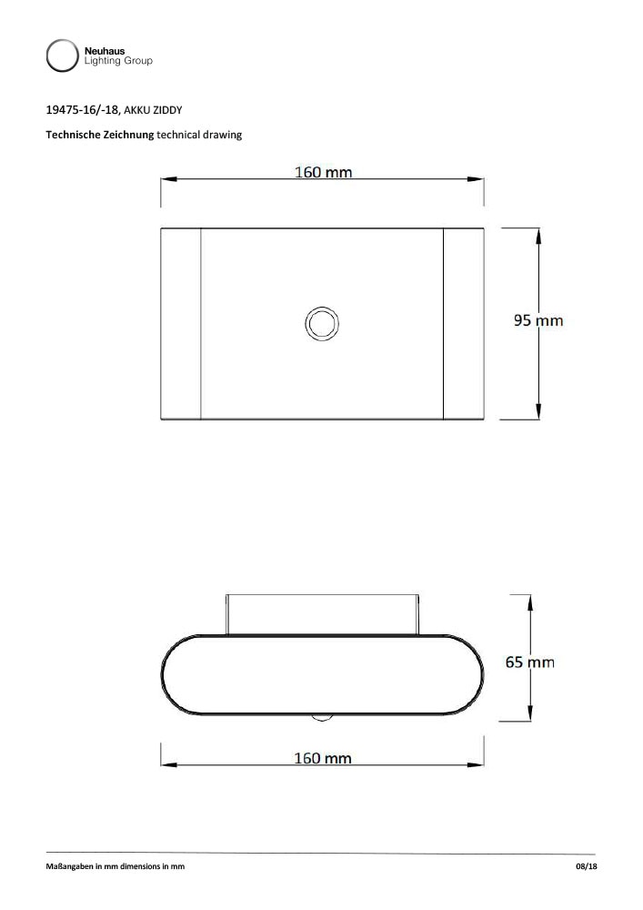 JUST LIGHT LED Wandleuchte »AKKU ZIDDY« LED-Board 1 Stk. Warmweiß Bewegungsmelder, Akkubetrieben, magnetische Befestigung