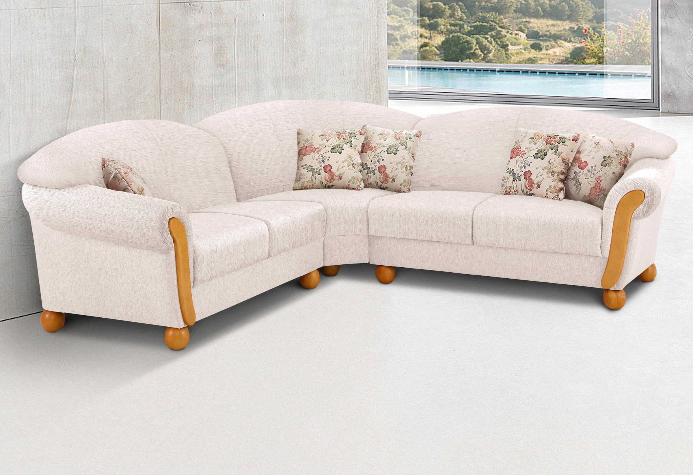 Home affaire Ecksofa »Milano, bequem mit Federkern, B/T/H 233/233/83cm, Lan günstig online kaufen