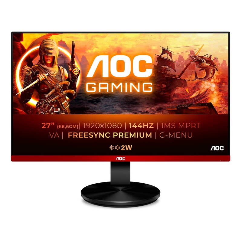 AOC Gaming-Monitor »G2790VXA« 68, 6 cm/27 ′′ 1920 x 1080 px 1 Reaktionszeit 144 Hz schwarz neigungsverstellbar, VESA Wandhalterung,...