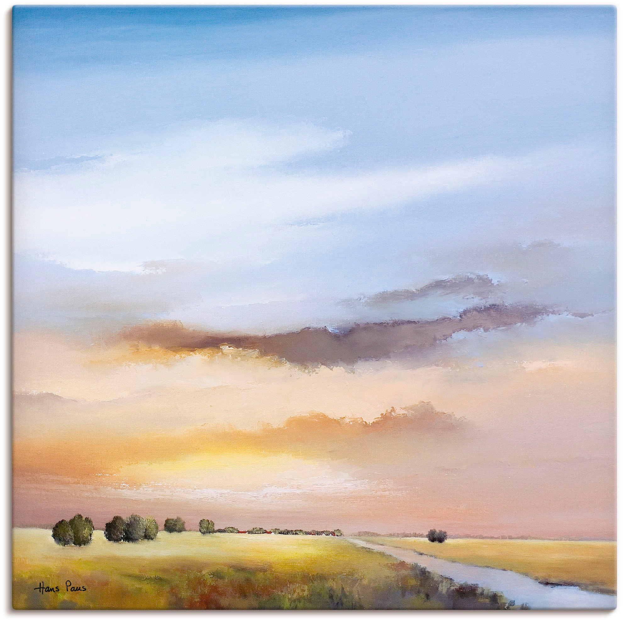 Artland Wandbild »Landschaft III« Himmel 1 Stk. tlg. als Leinwandbild, Post günstig online kaufen