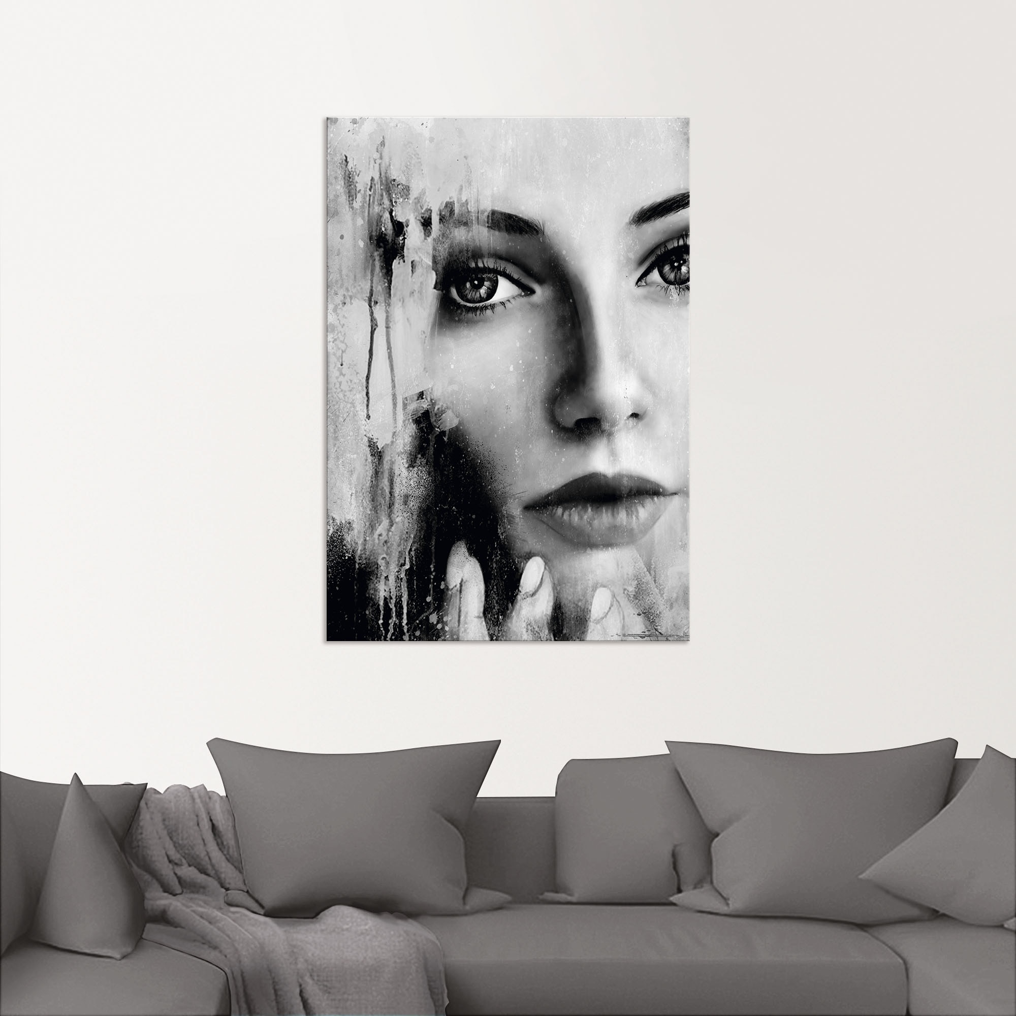 Artland Alu-Dibond-Druck »Face down«, Portrait, (1 St.), für Innen- und Außenbereich geeignet, Outdoorbild