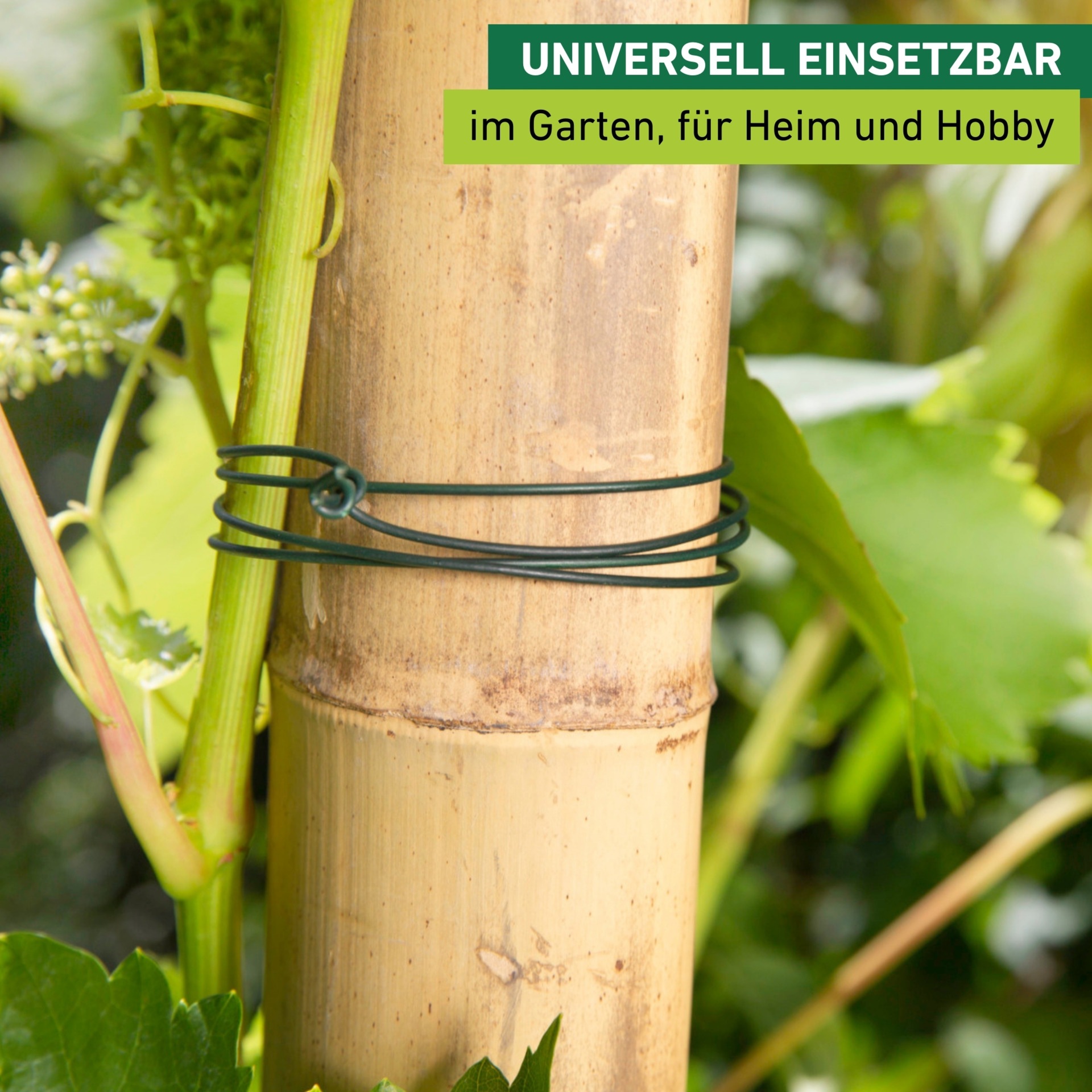 Windhager Pflanzschnur »Gartendraht für Garten-, Binde- und Bastelarbeiten« 1 Stk. tlg. Blumendraht erhältlich in unterschiedlchen Größen, verzinkt, grün