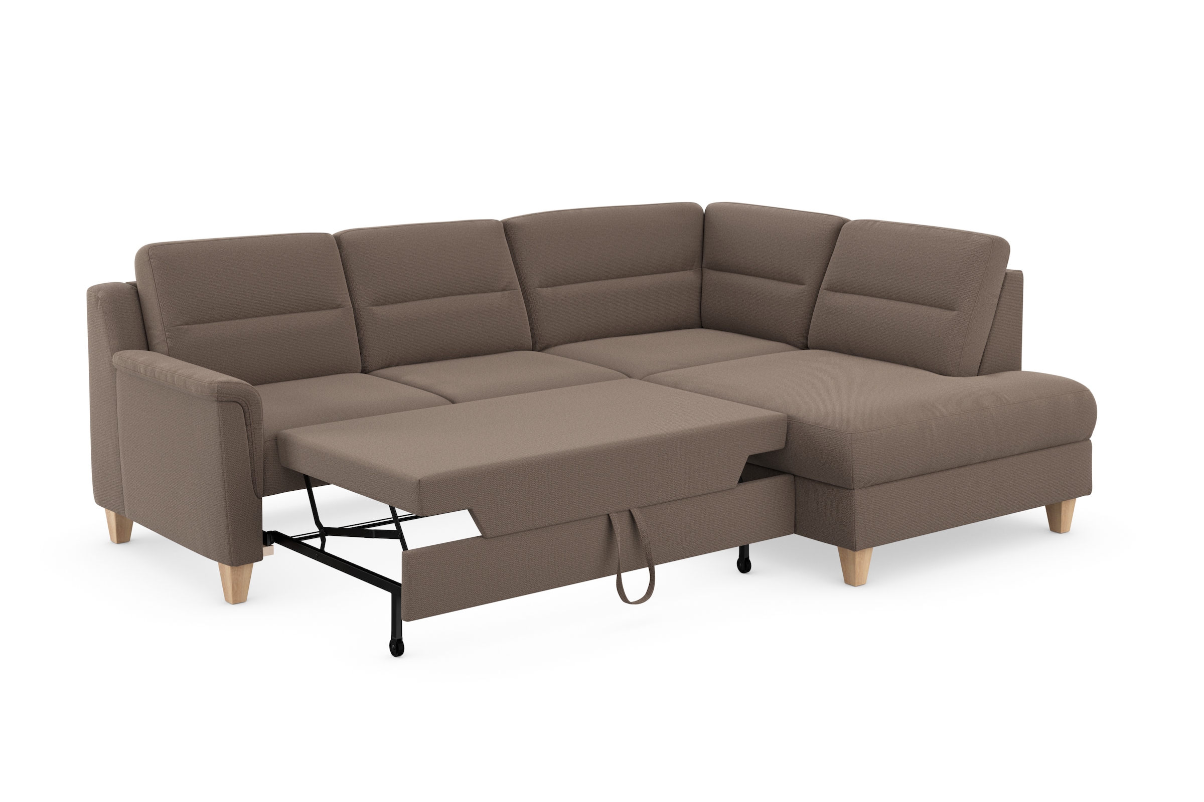 sit&more Ecksofa »Farö L-Form«, inklusive Federkern, wahlweise mit Bettfunktion und Bettkasten