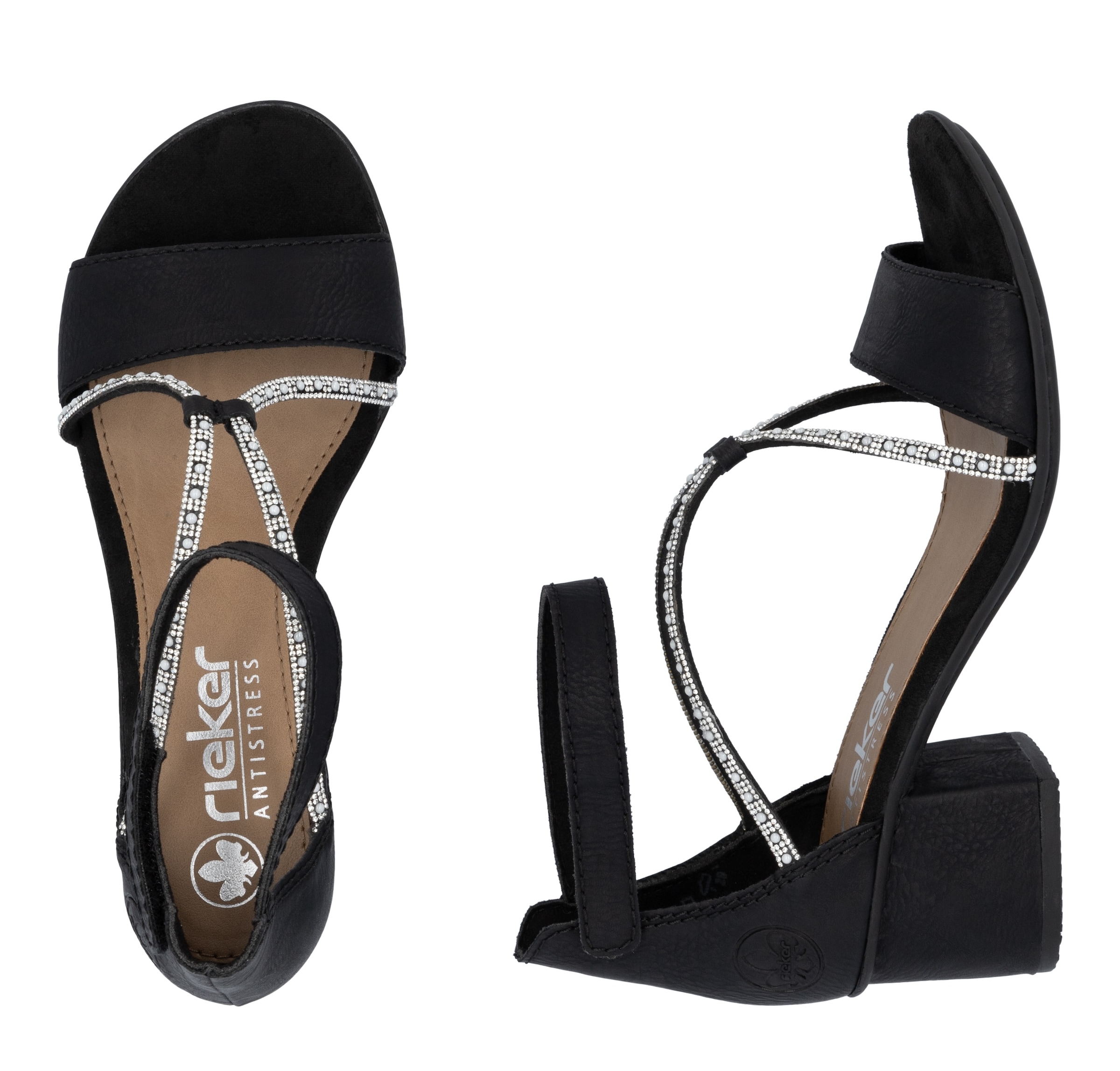 Rieker Sandalette, Sommerschuh, Sandale, Blockabsatz, mit praktischem Klettverschluss