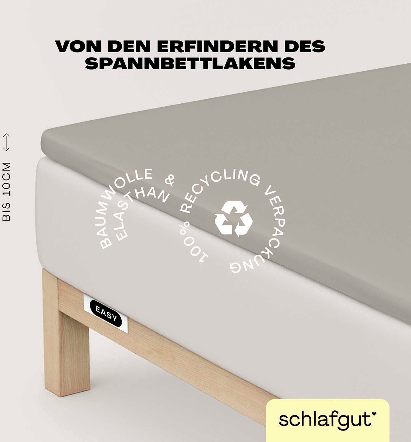 Schlafgut Spannbettlaken »EASY Jersey Elasthan Topper«, MADE IN GREEN by OEKO-TEX®