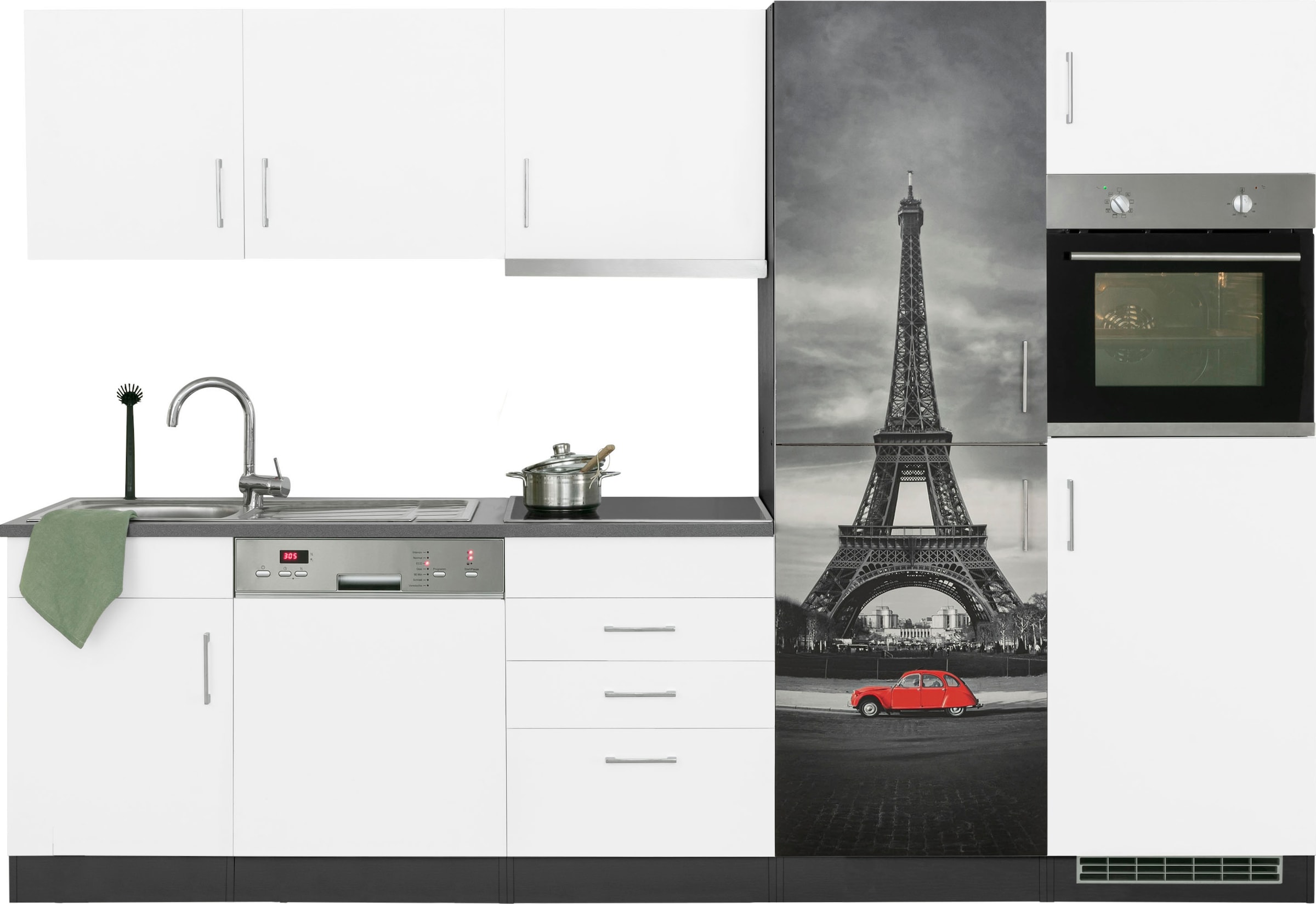 KOCHSTATION Küchenzeile »KS-Paris«, mit E-Geräten, Breite 290 cm, wahlweise günstig online kaufen