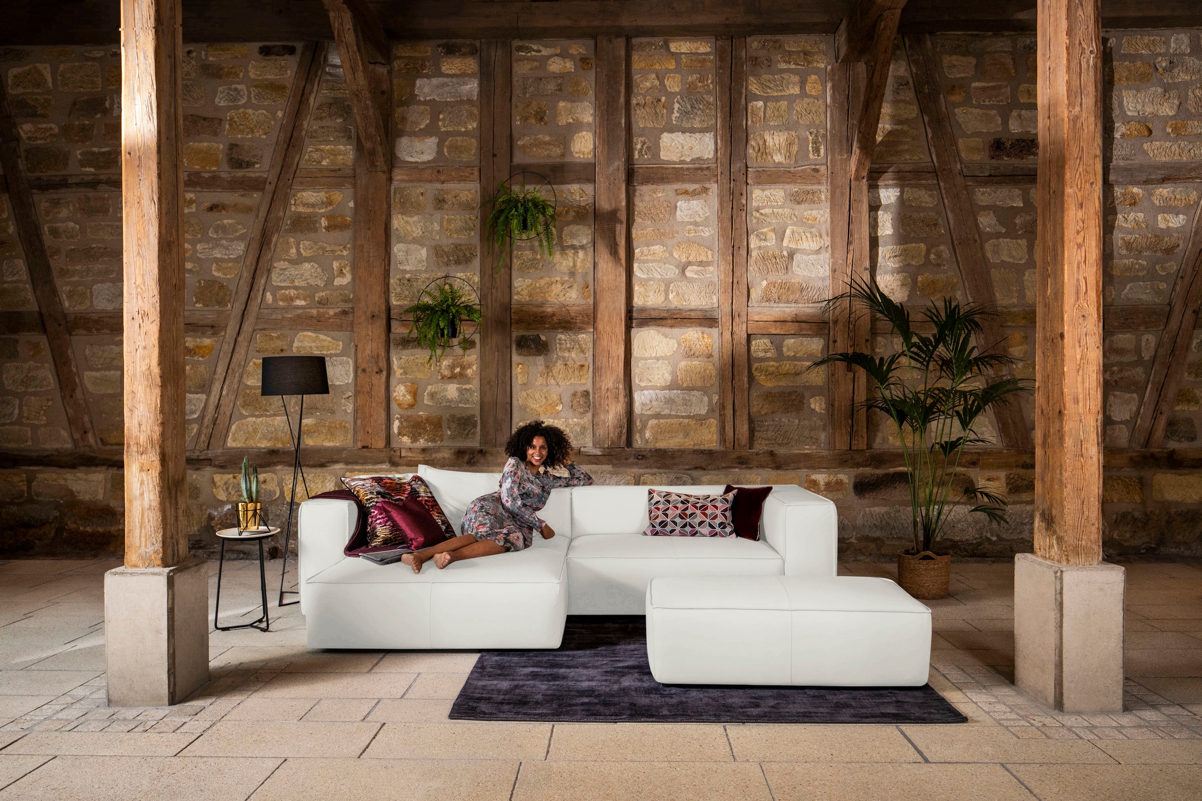 W.SCHILLIG Ecksofa »around-the-block«, (Spar-Set), inklusive Hocker, mit el günstig online kaufen