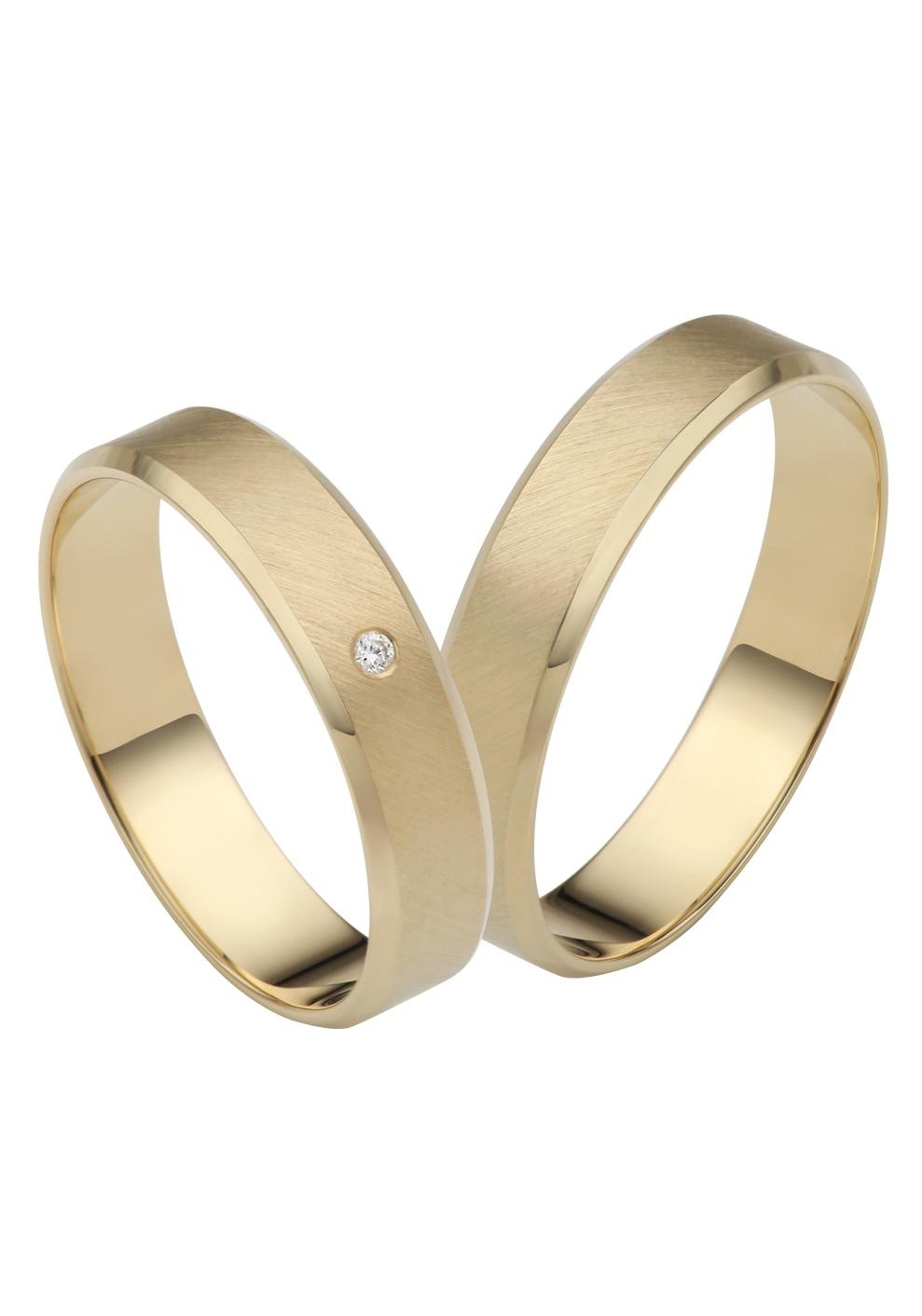 Firetti Trauring »Schmuck Geschenk Gold 750 Hochzeit Ehering "LIEBE"«, Made in Germany, wahlweise mit oder ohne Brillant