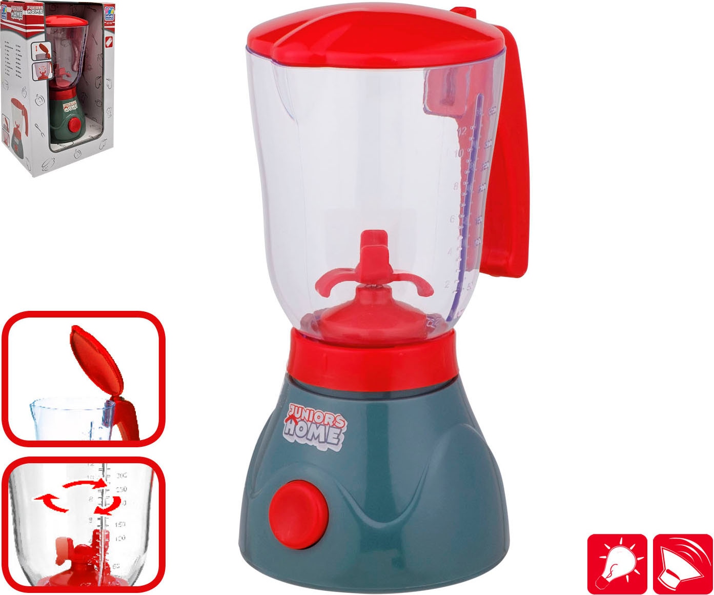 Happy People Kinder-Haushaltsset »Standmixer und Mixer mit Topf«, mit Licht- und Soundeffekt