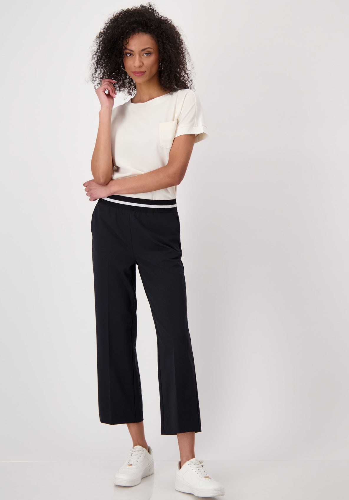 Monari Culotte, mit Streifenbündchen