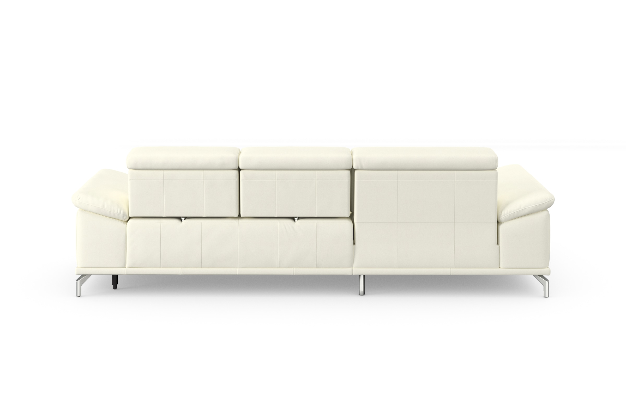 sit&more Ecksofa »Cabrio L-Form, mit Sitztiefenverstellung, Arm- und Kopfteilverstellung«, 2 Nierenkissen, Federkern, optional Bettfunktion und Stauraum