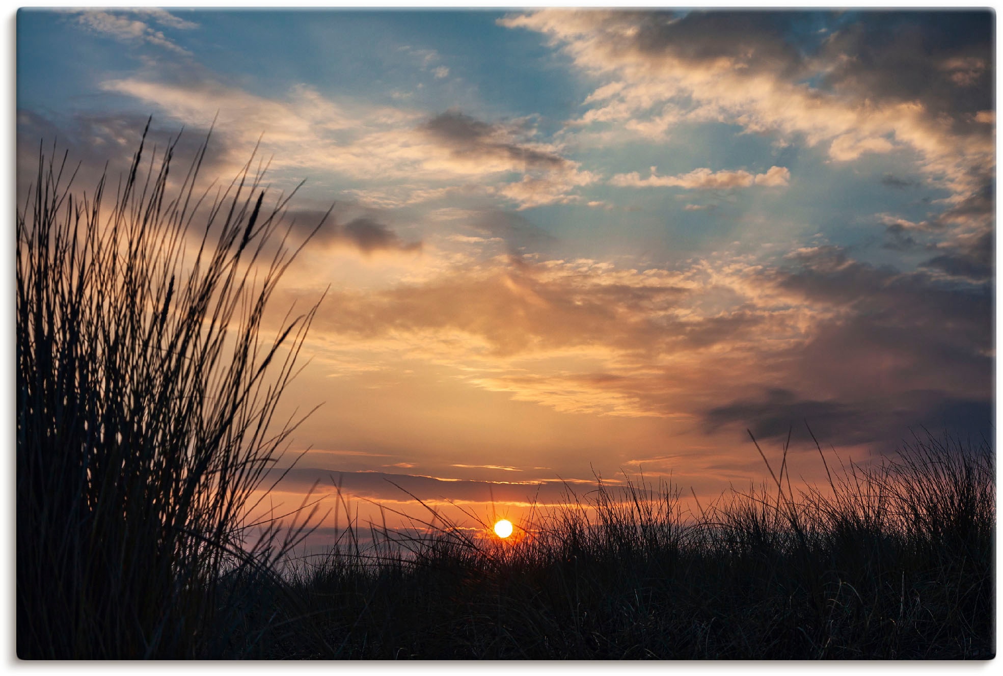 Wandbild »Sonnenuntergang an der Küste Ostsee«, Bilder vom Sonnenuntergang & -aufgang...