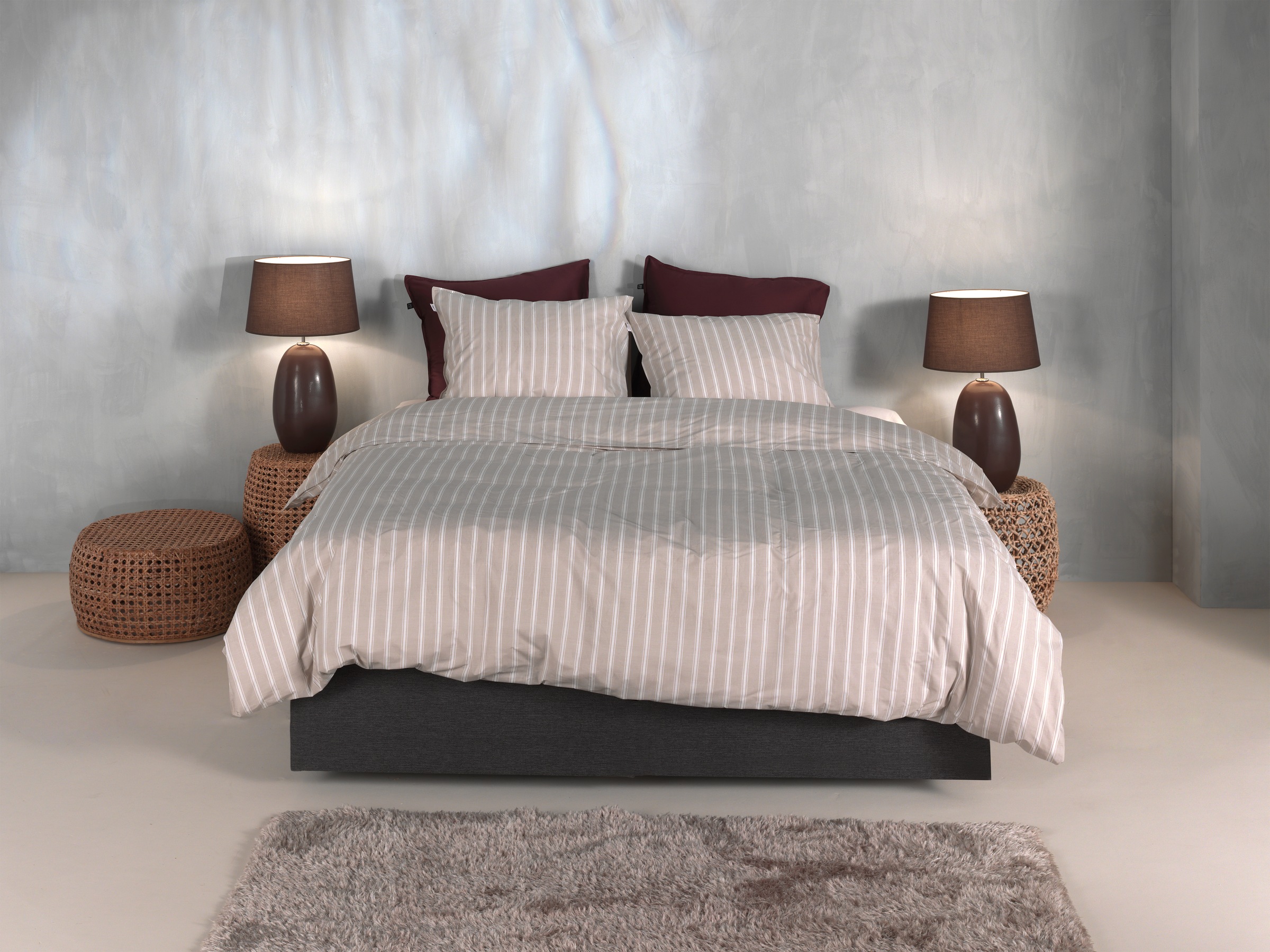 ZO HOME Bettwäsche »Zohome Bettwäsche Righe-di-Percalle« 2 Bettwäsche aus 100% Baumwolle, hochwertige Perkal, ab 135x200 cm.