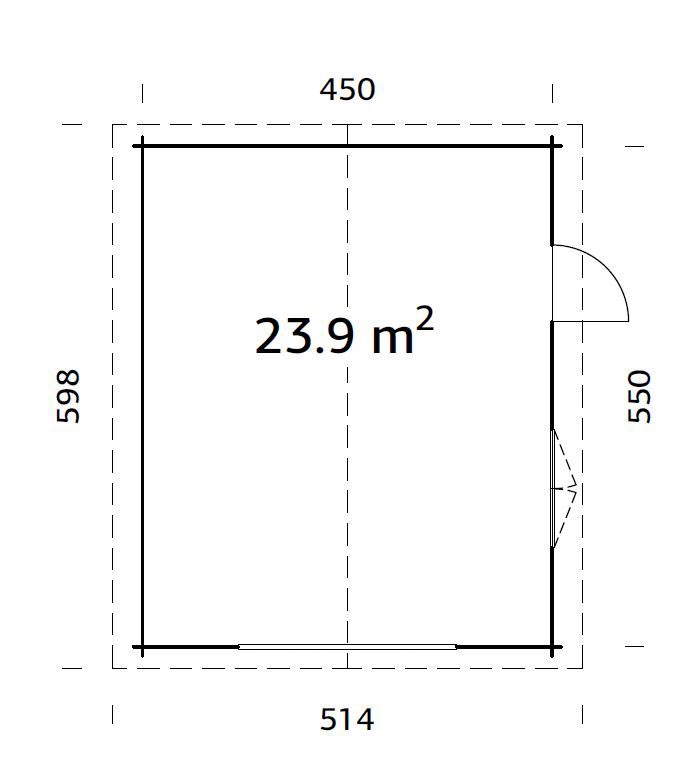 Palmako Garage »Roger«, BxTxH: 622x596x312 cm, ohne Tor, hellbraun