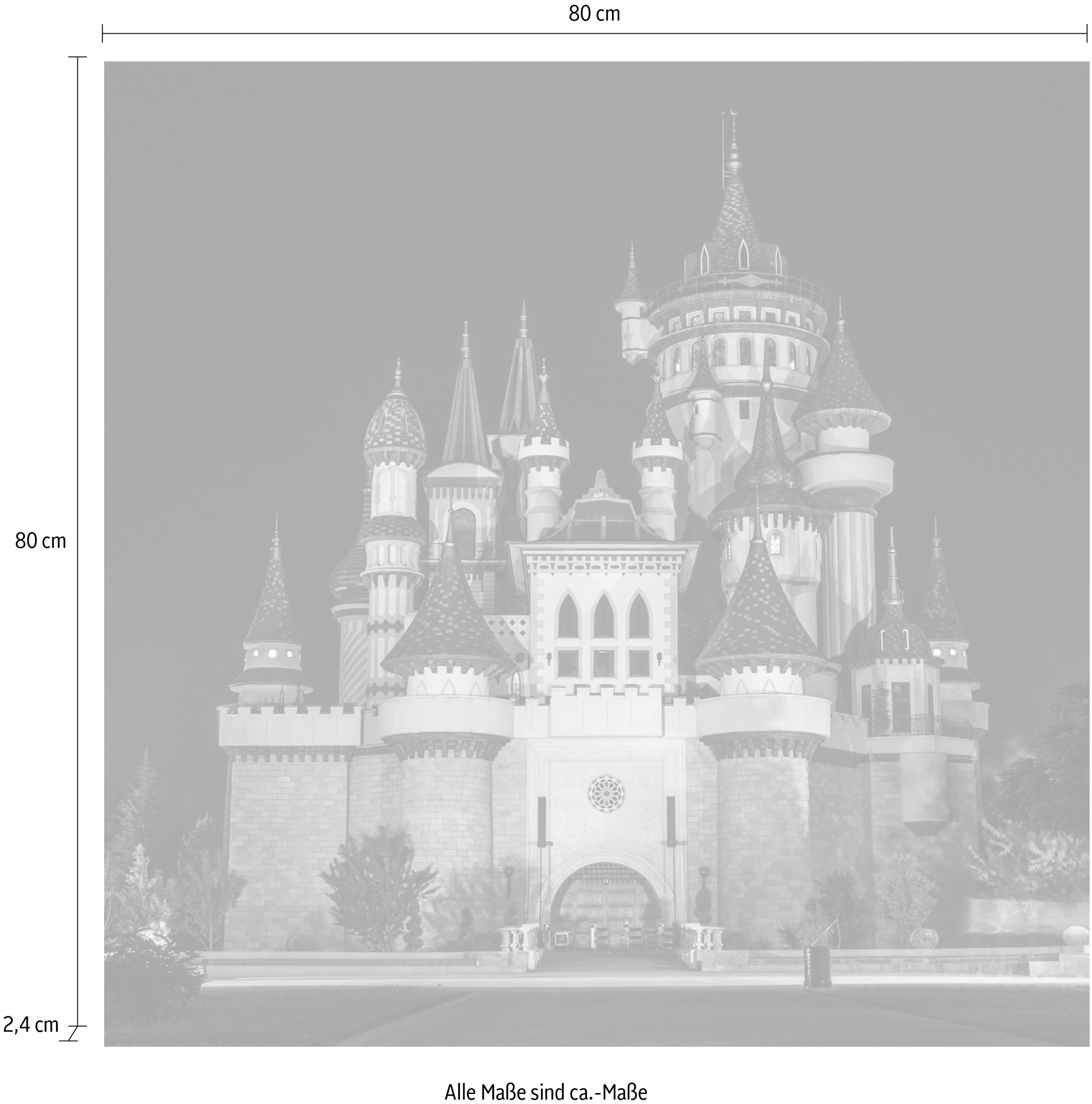 queence Acrylglasbild »Schloss«, Schloss-Märchen-Märchenbilder-Prinzen-Prinzessinnen, Fine Art-Print in Galeriequalität
