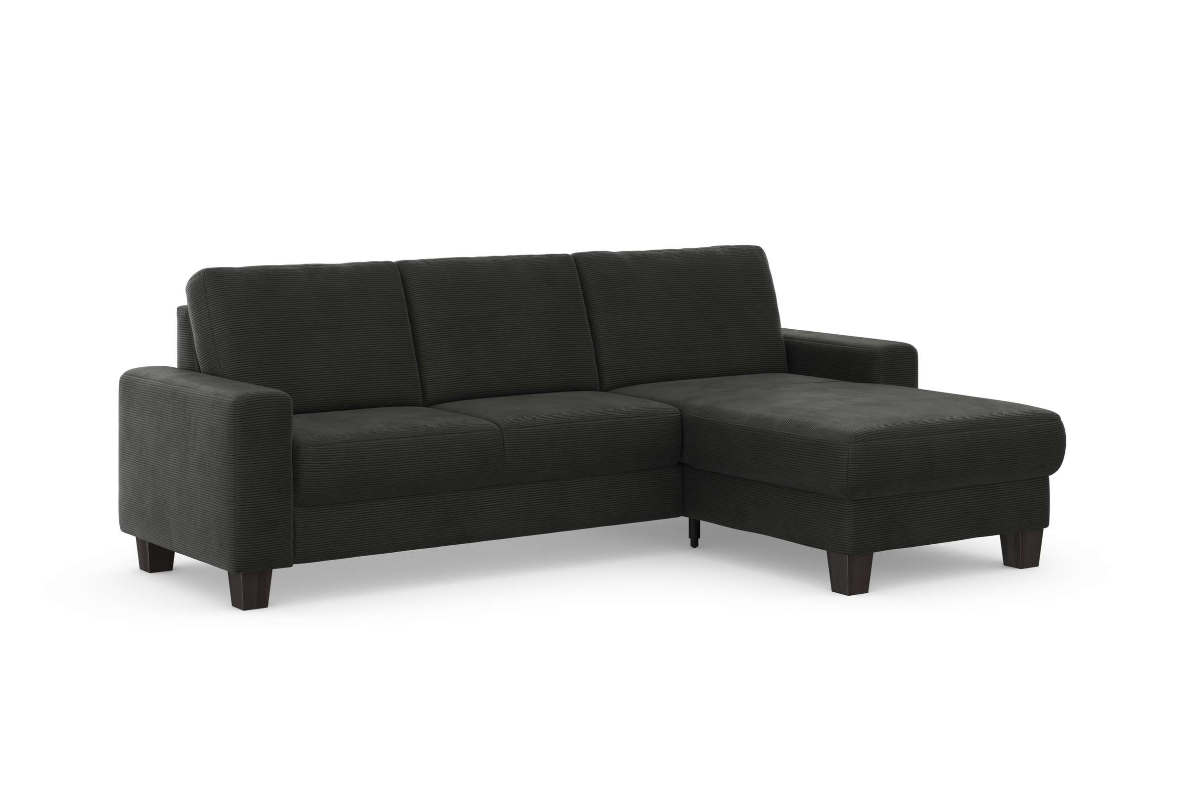 Home affaire Ecksofa »Summer L-Form«, mit Recamiere, mit oder ohne Bettfunktion und Bettkasten, Cord-Bezug