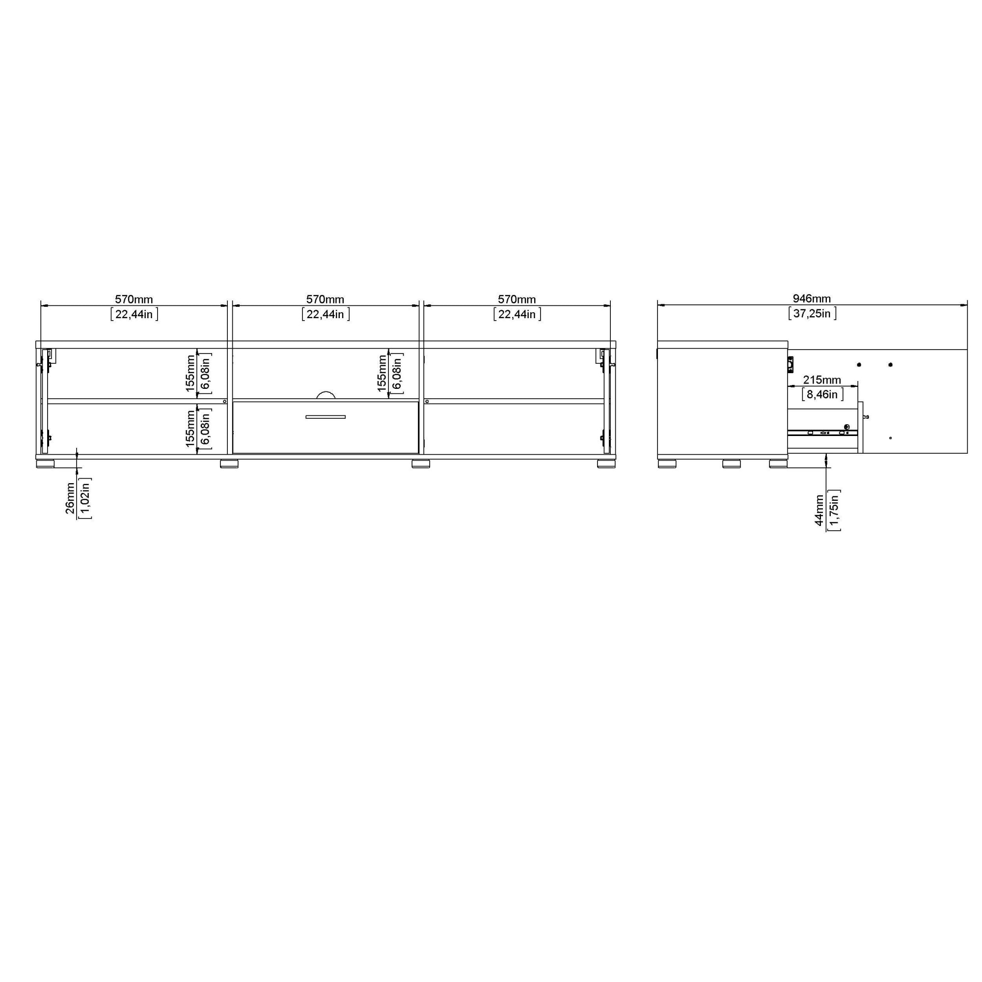 INOSIGN TV-Board »Media TV-Möbel, TV Schrank, Mediaboard, Lowboard«, TV-Kommode, wahlweise Breite 147 oder 177 cm