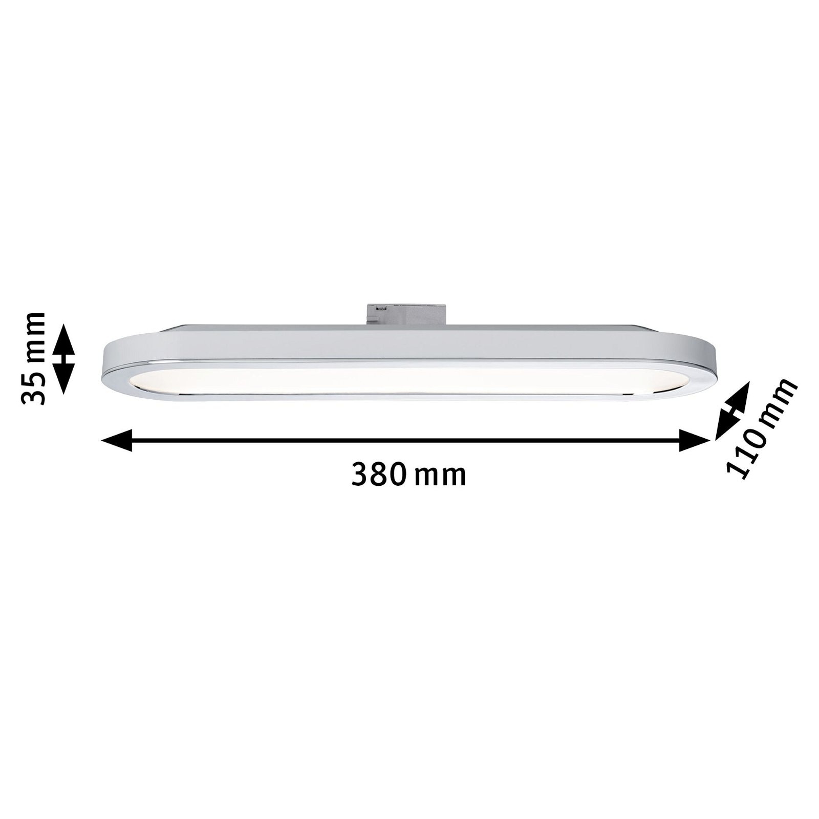 Paulmann Schienensystem-Leuchten »URail Panel Loop 480lm 7W 2700K 230V Chrom matt, Chrom 7W«, Einzelspot, dimmbar