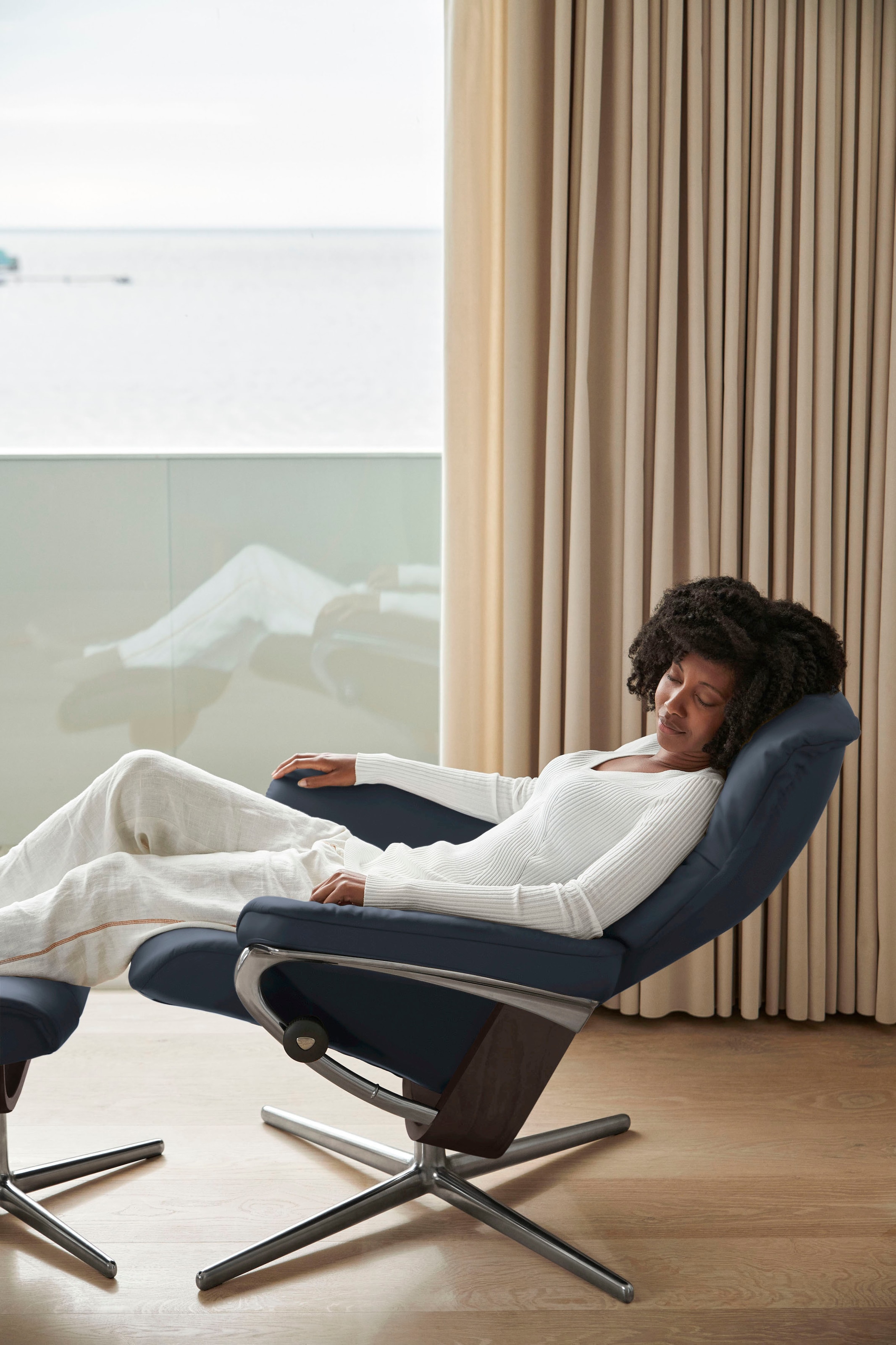 Stressless® Relaxsessel »Mayfair« mit Cross Base, Größe S, M & L, Holzakzent Wenge