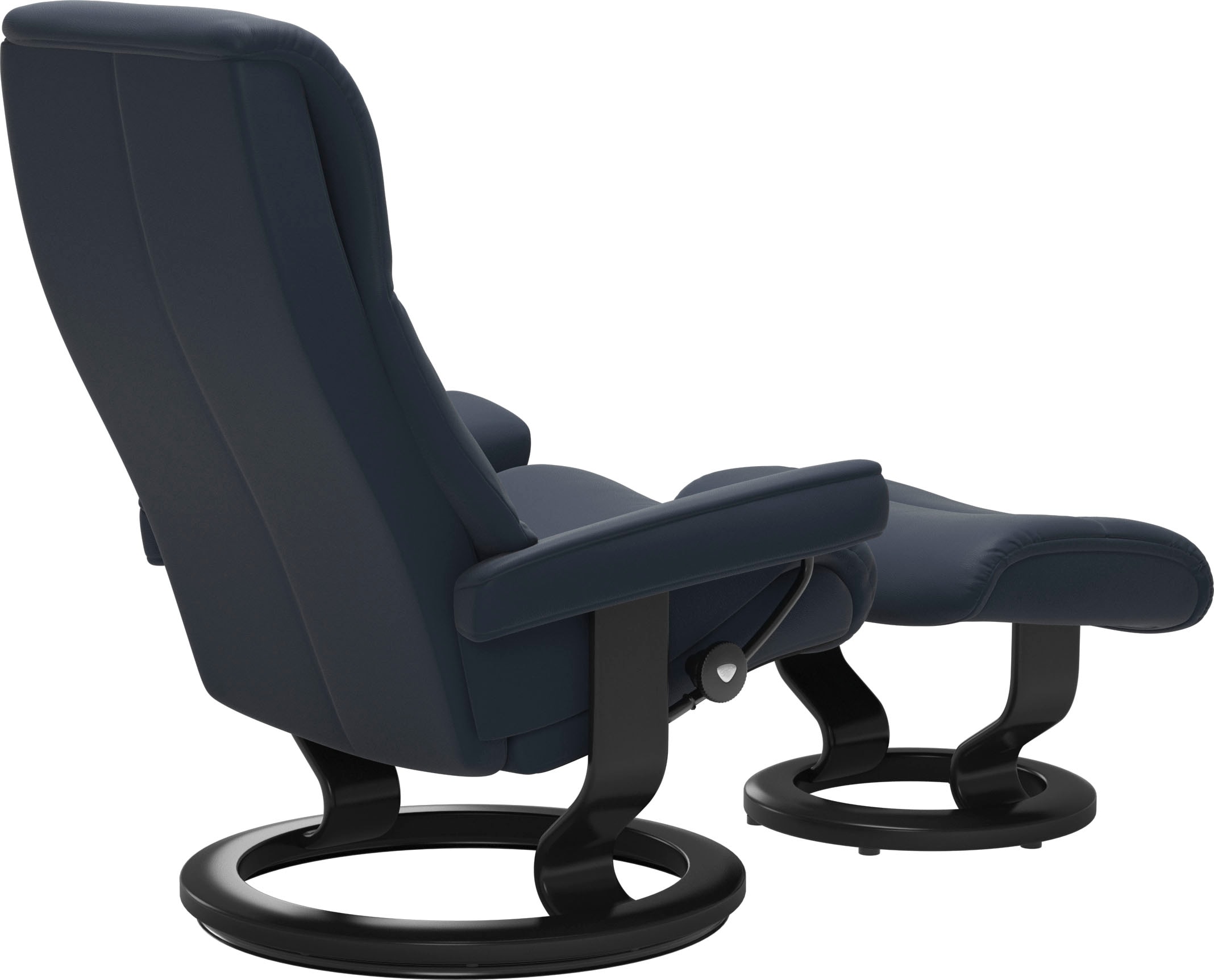 Stressless® Relaxsessel »View«, (Set, Relaxsessel mit Hocker), mit Classic Base, Größe S,Gestell Schwarz