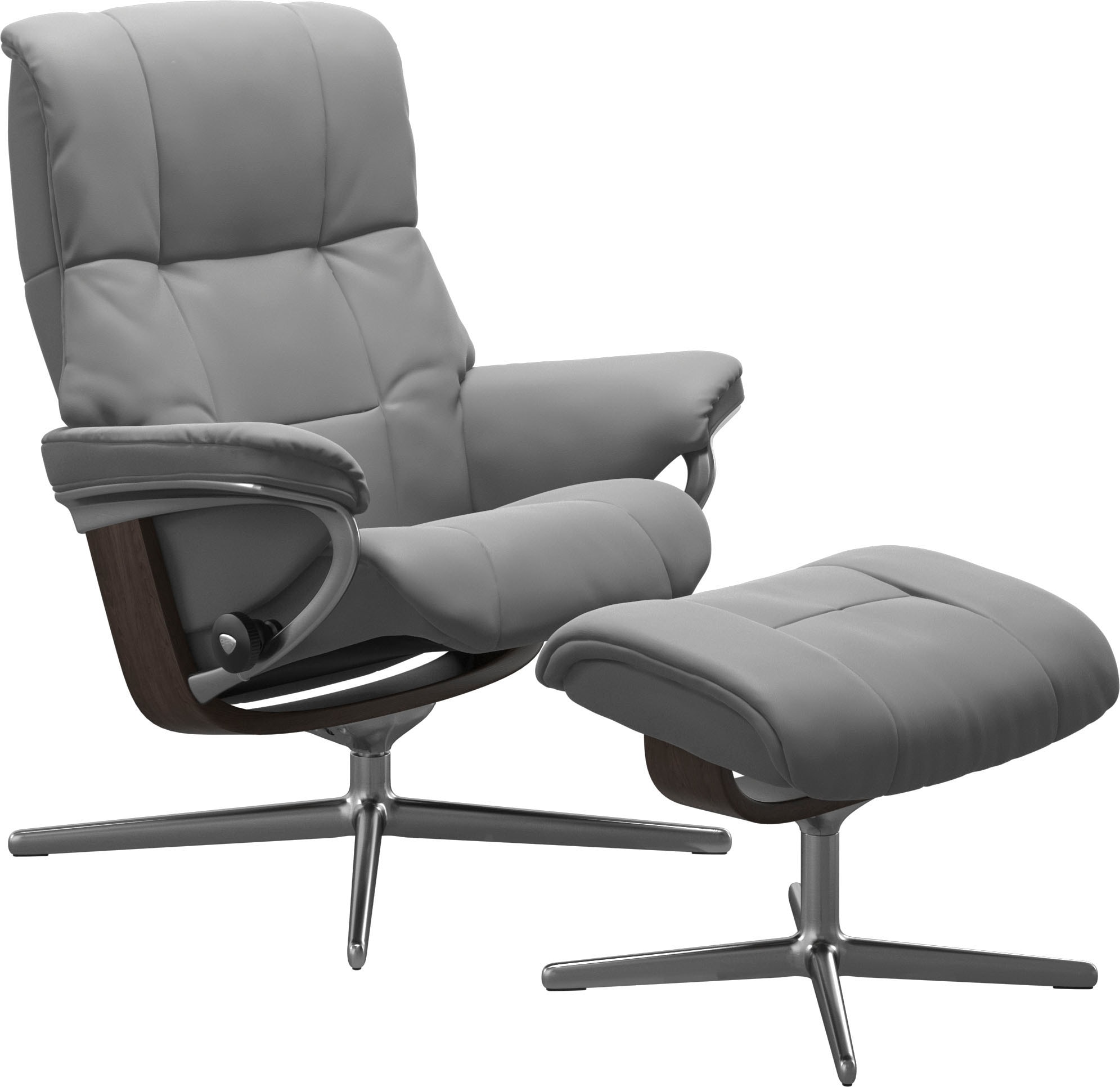 Stressless® Relaxsessel »Mayfair« Set, Relaxsessel mit Hocker,  mit Hocker, mit Cross Base, Größe S, M & L, Holzakzent Wenge