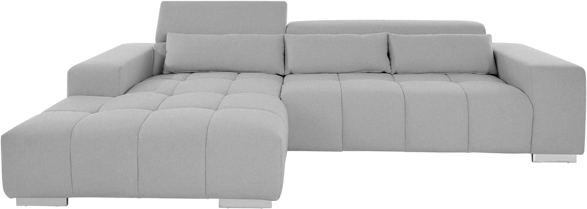 COTTA Ecksofa »Orion L-Form«, mit Kopfteilverstellung & 3 Nierenkissen