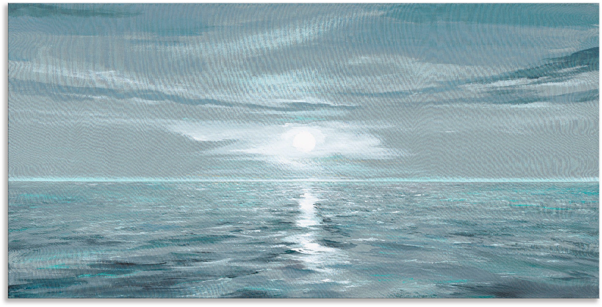 Artland Wandbild »Eisblaues Leinwandbild, Wandaufkleber in versch. (1 Gewässer, Poster Größen auf Alubild, St.), bestellen Meer«, Raten als oder